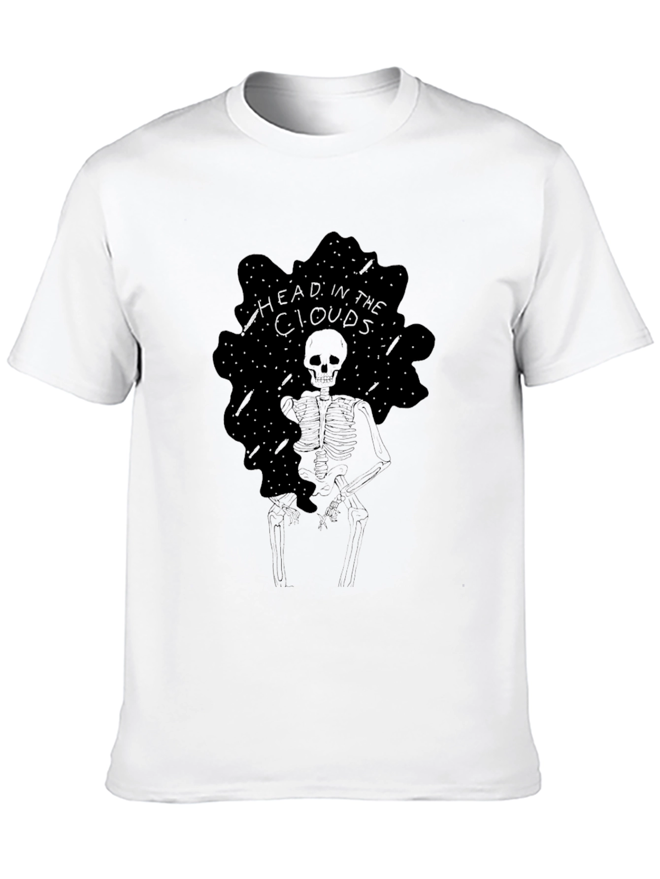 Head in the Clouds Skeleton Black Graphic Tee