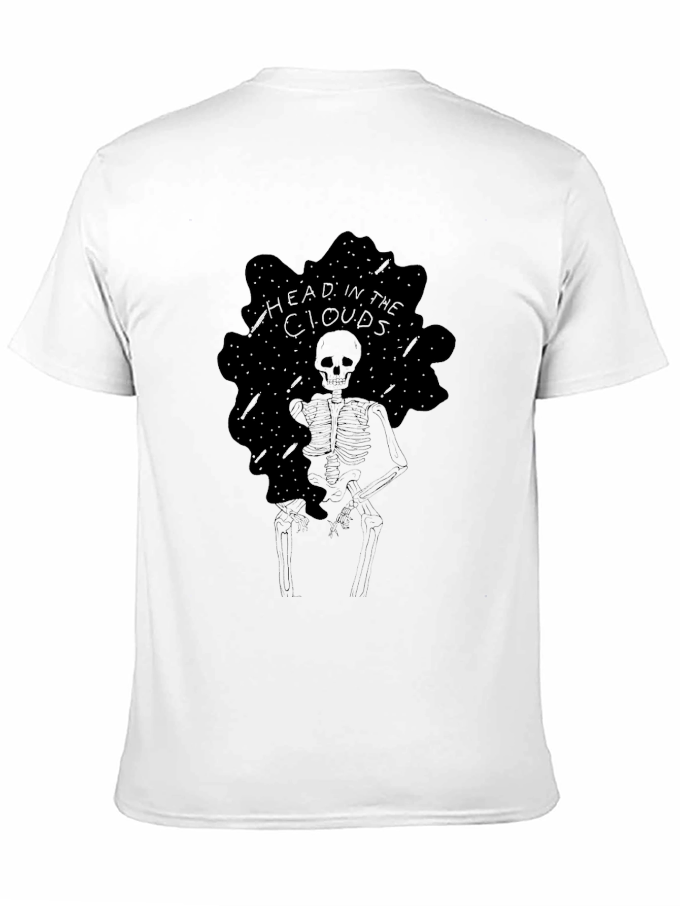 Head in the Clouds Skeleton Black Graphic Tee