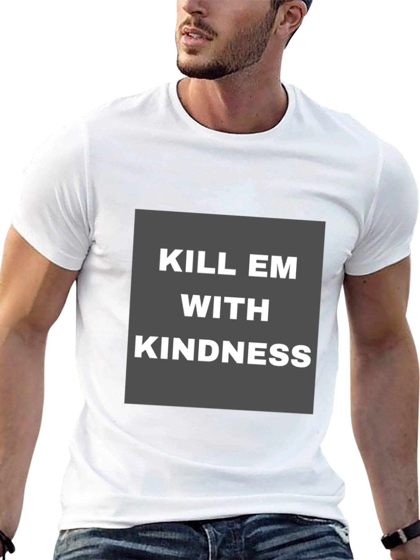 Kill Em With Kindness Graphic Tee - Black