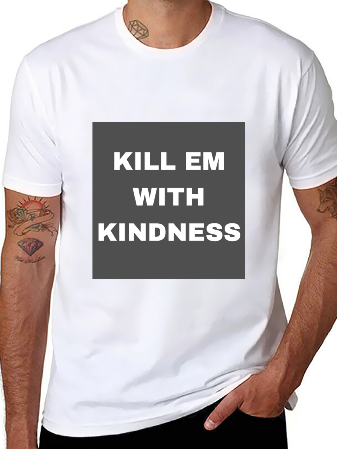 Kill Em With Kindness Graphic Tee - Black