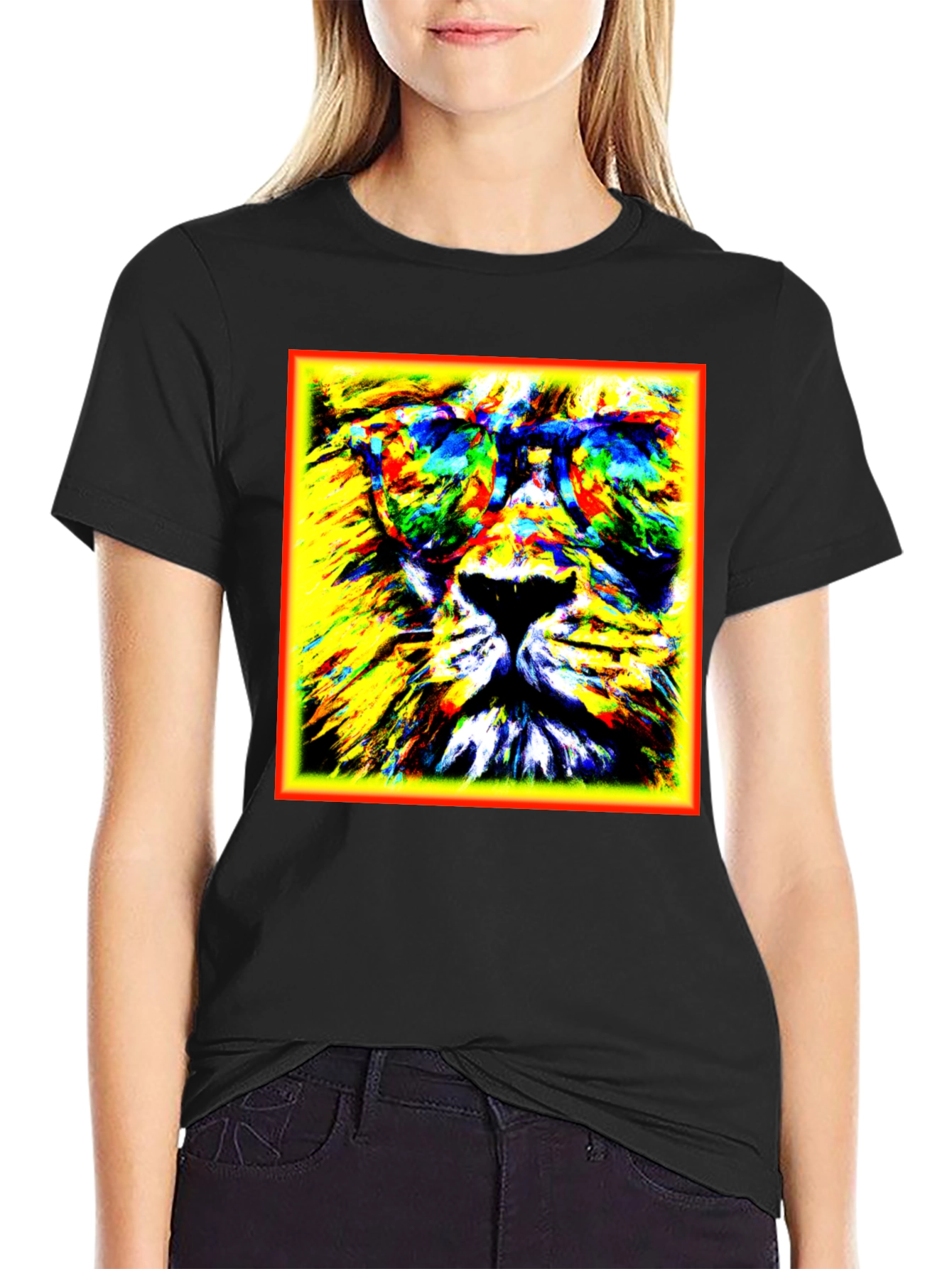 Lion Graphic Tee - Cool Animal Print