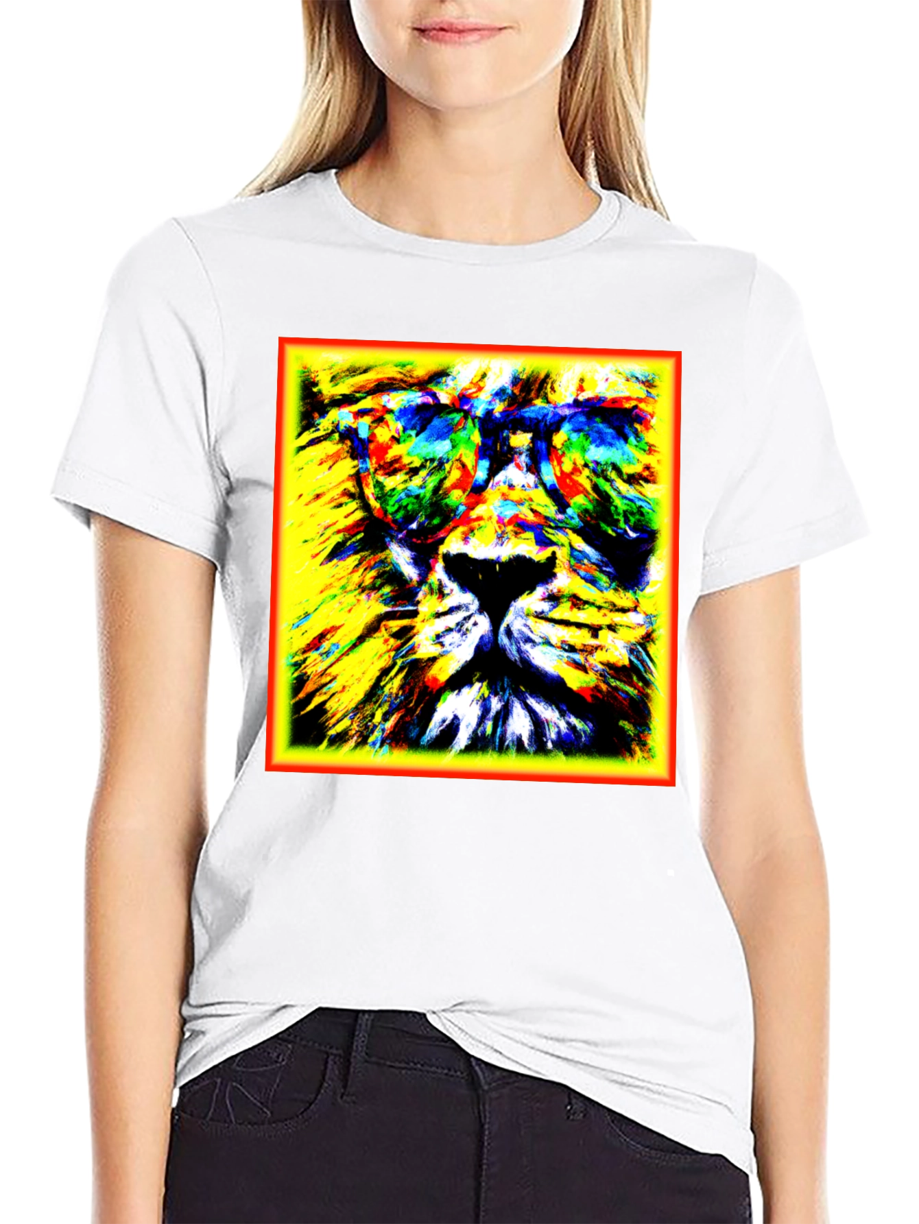 Lion Graphic Tee - Cool Animal Print