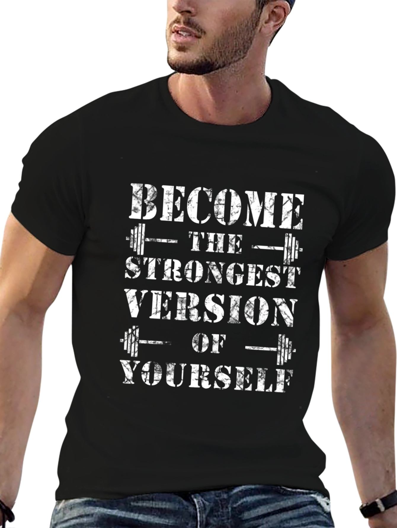 Strongest Version T-Shirt - Black Fitness Tee