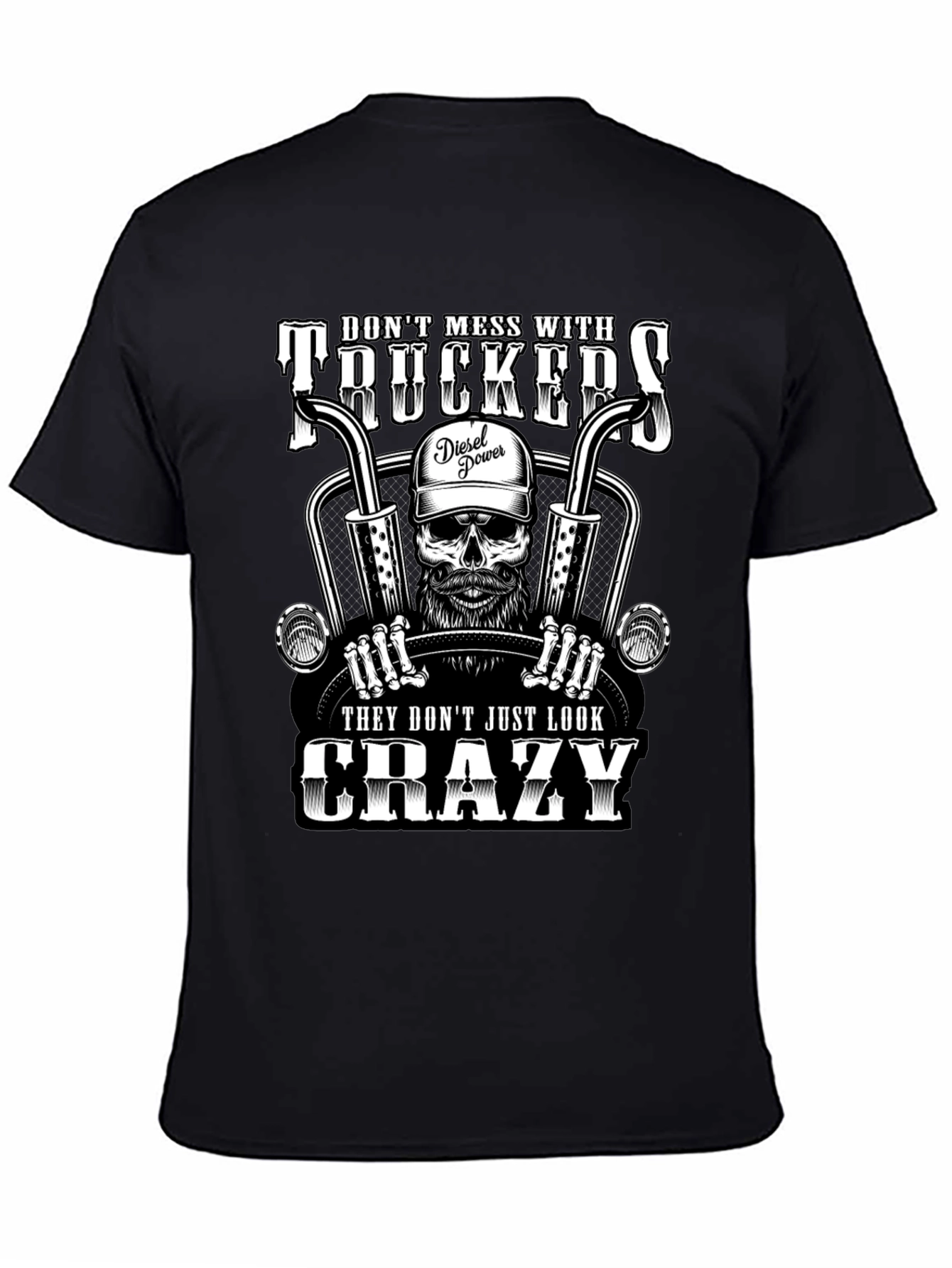 Dont Mess With Truckers Skeleton T-Shirt