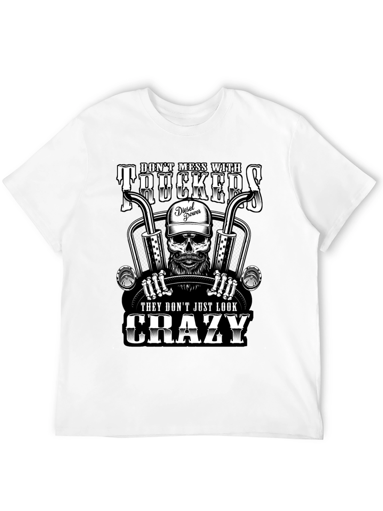 Dont Mess With Truckers Skeleton T-Shirt