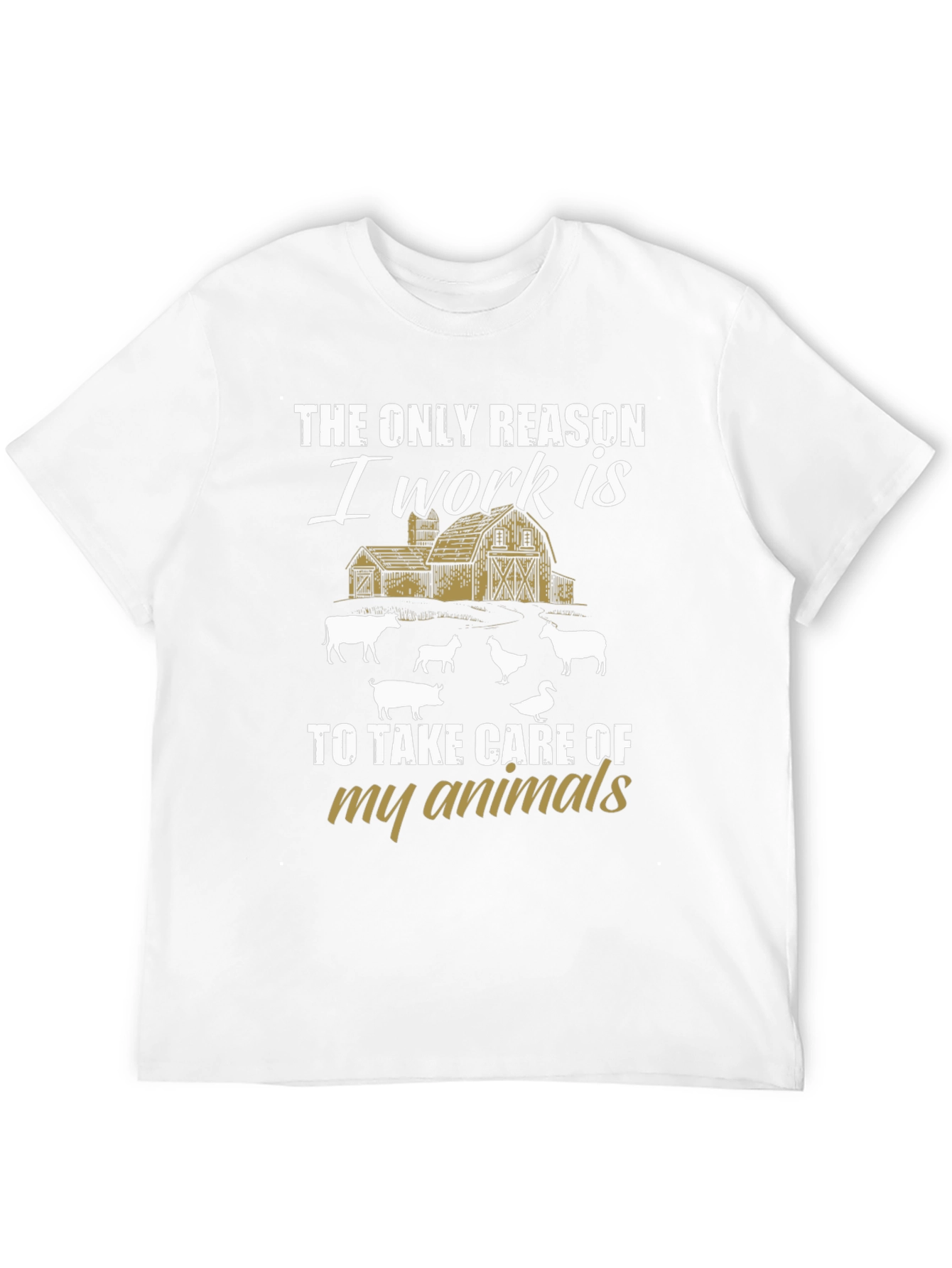 Farm Animal Lover Graphic Tee - Black Cotton T-Shirt