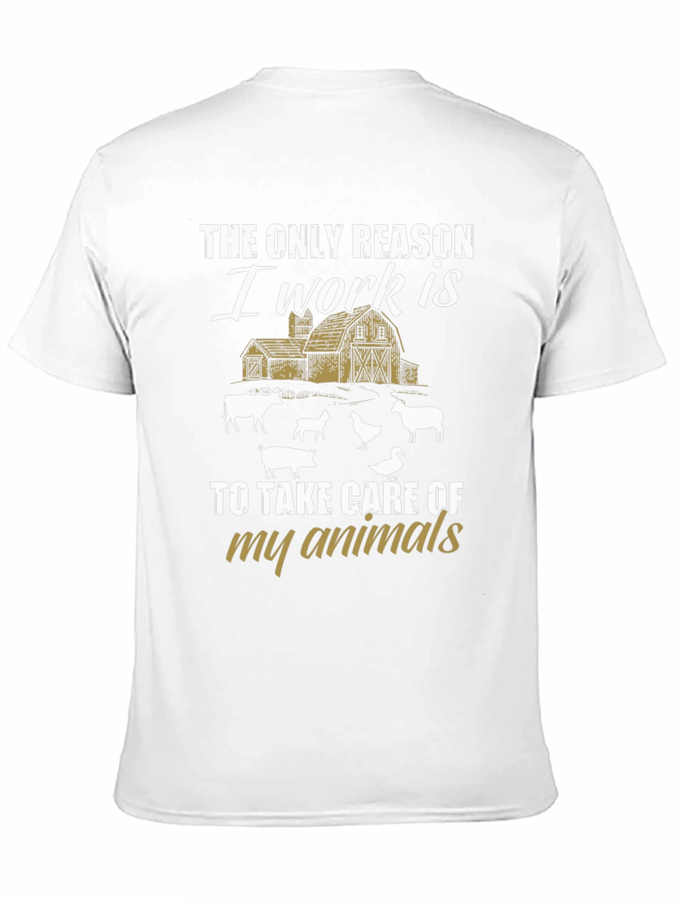 Farm Animal Lover Graphic Tee - Black Cotton T-Shirt