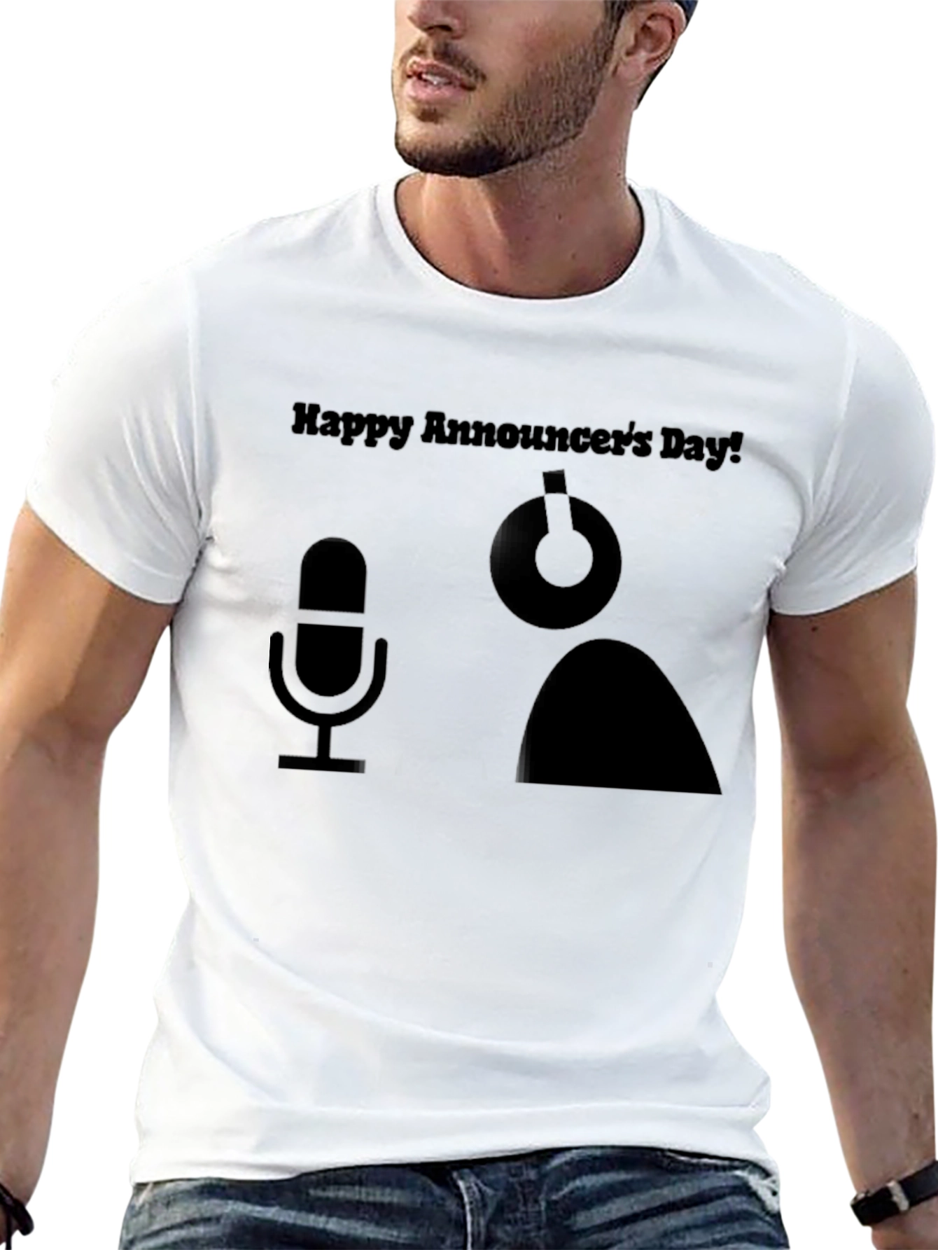 Happy Announcers Day Black T-Shirt