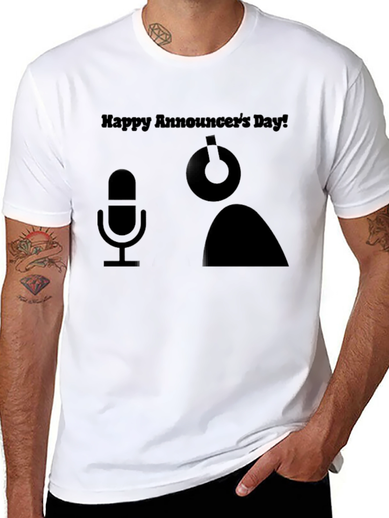Happy Announcers Day Black T-Shirt