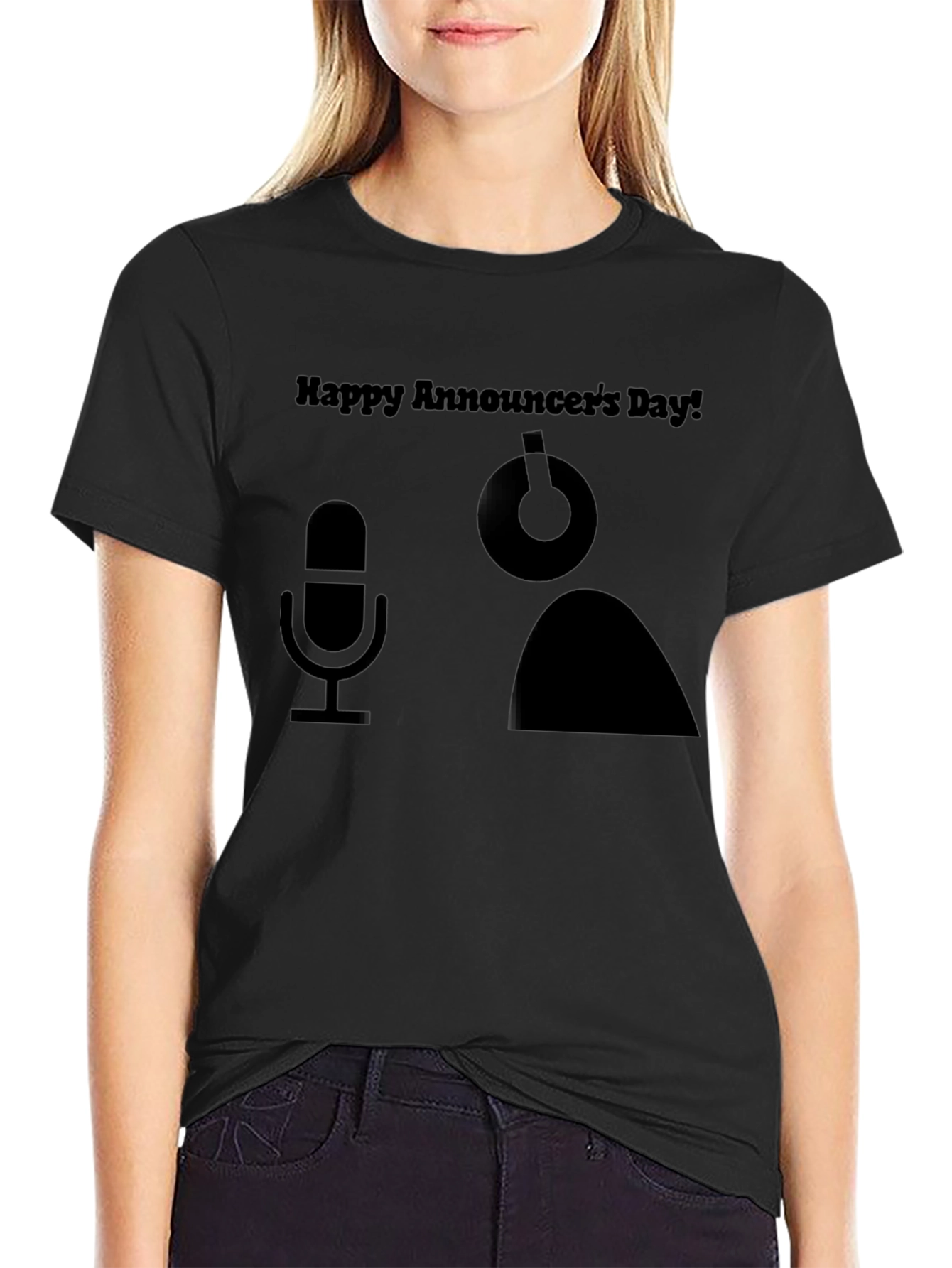 Happy Announcers Day Black T-Shirt