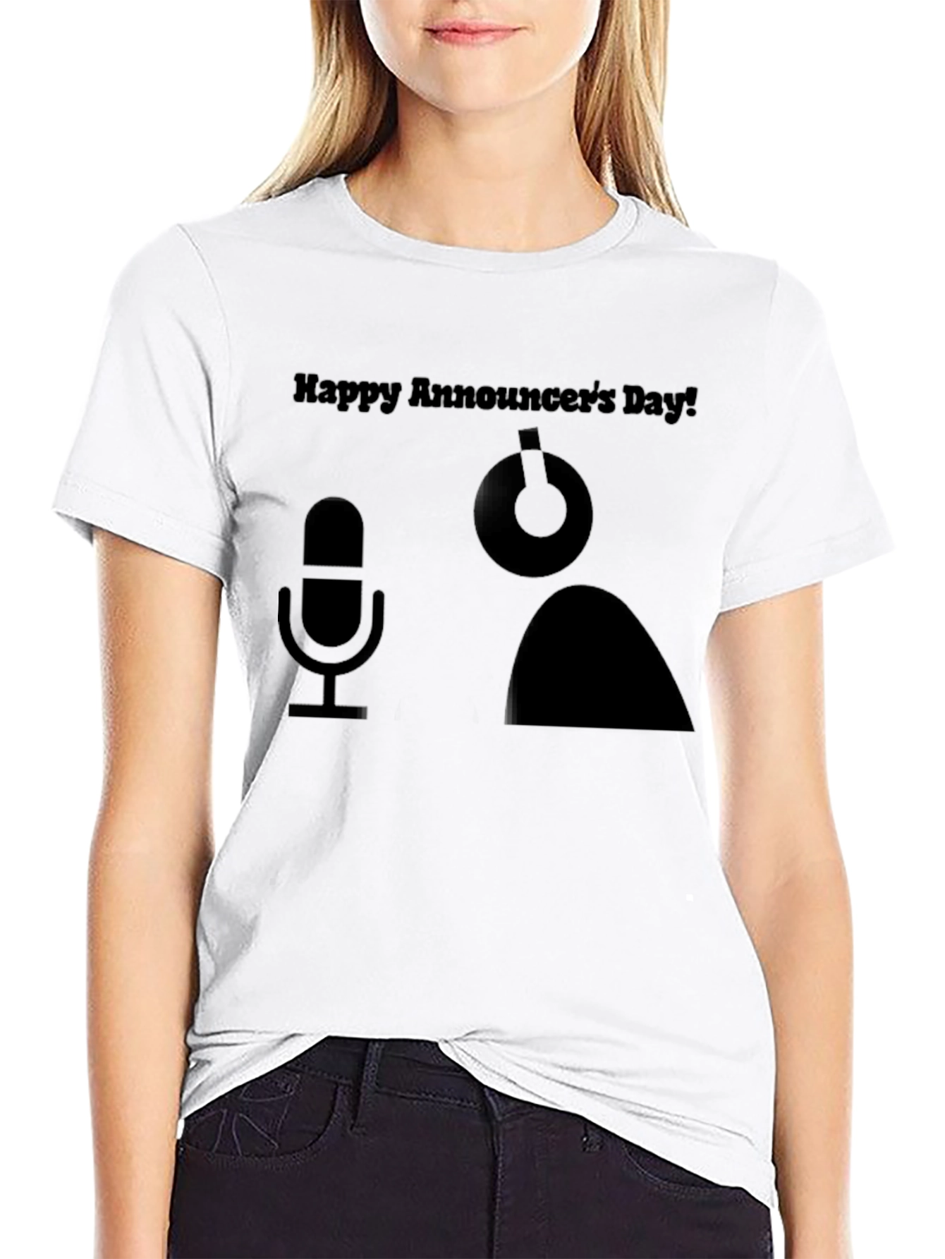 Happy Announcers Day Black T-Shirt