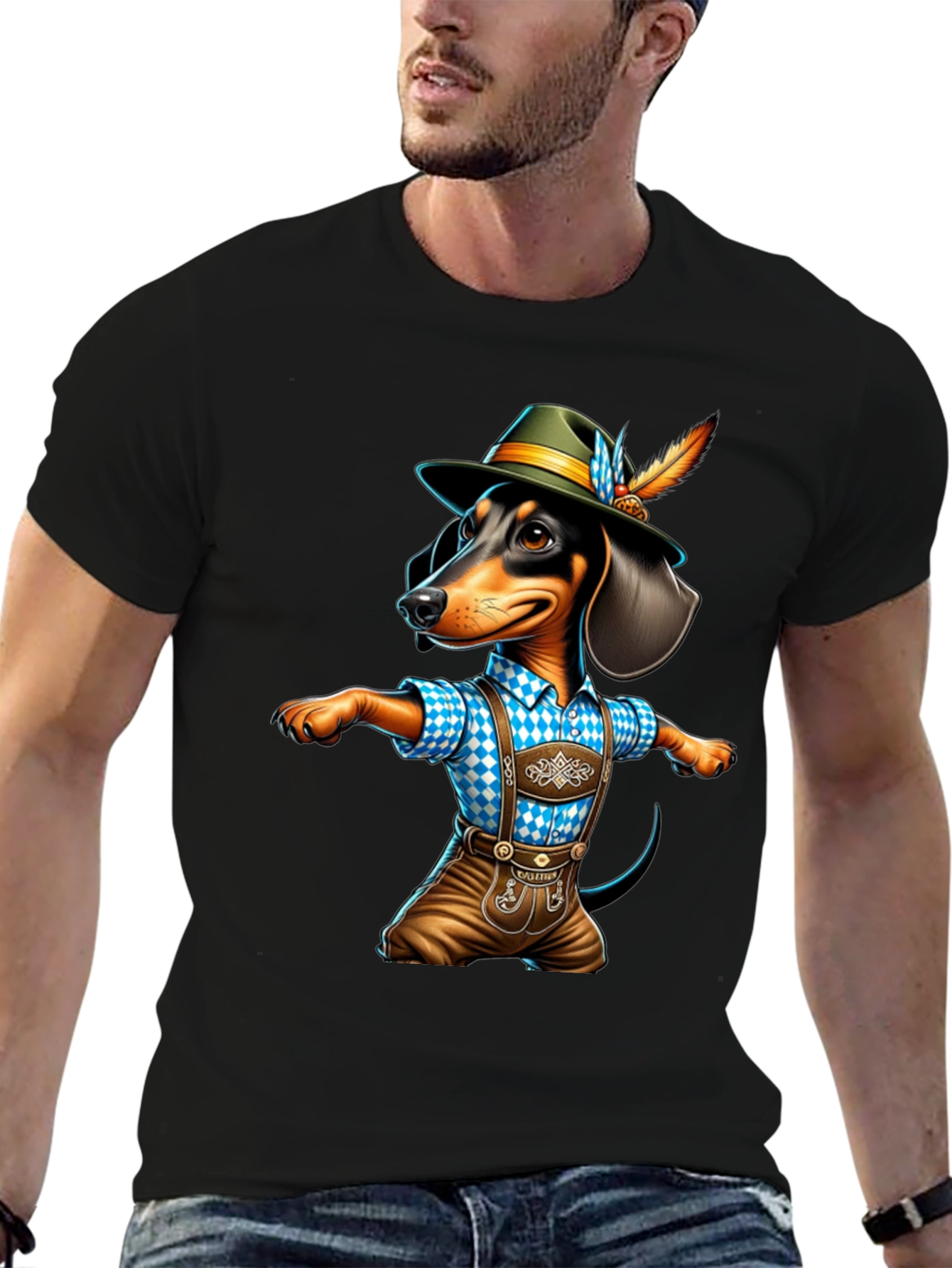 Oktoberfest Dachshund T-Shirt - Bavarian Sausage Dog Tee