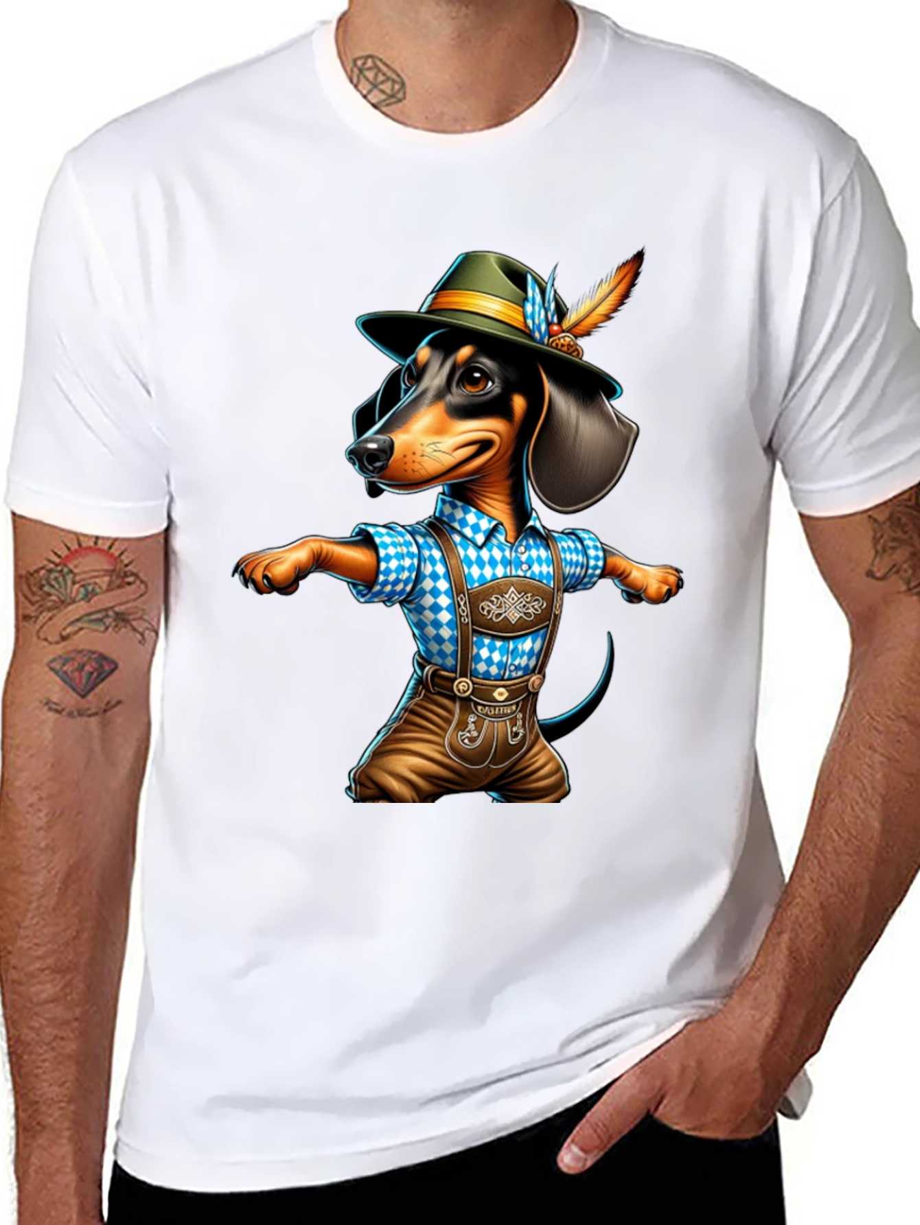 Oktoberfest Dachshund T-Shirt - Bavarian Sausage Dog Tee