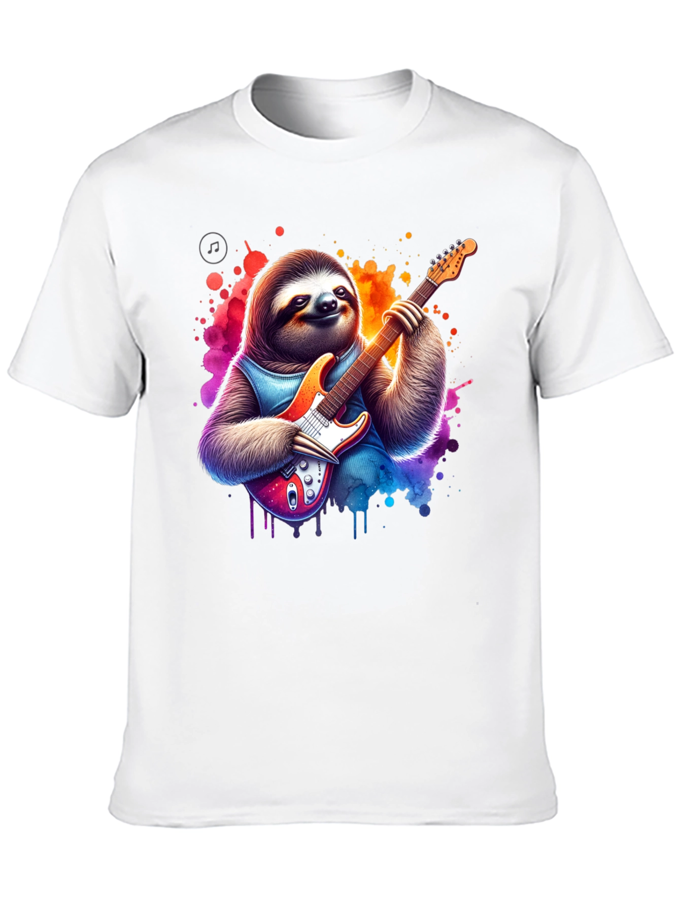 Sloth Guitarist Graphic Tee - Rock On!