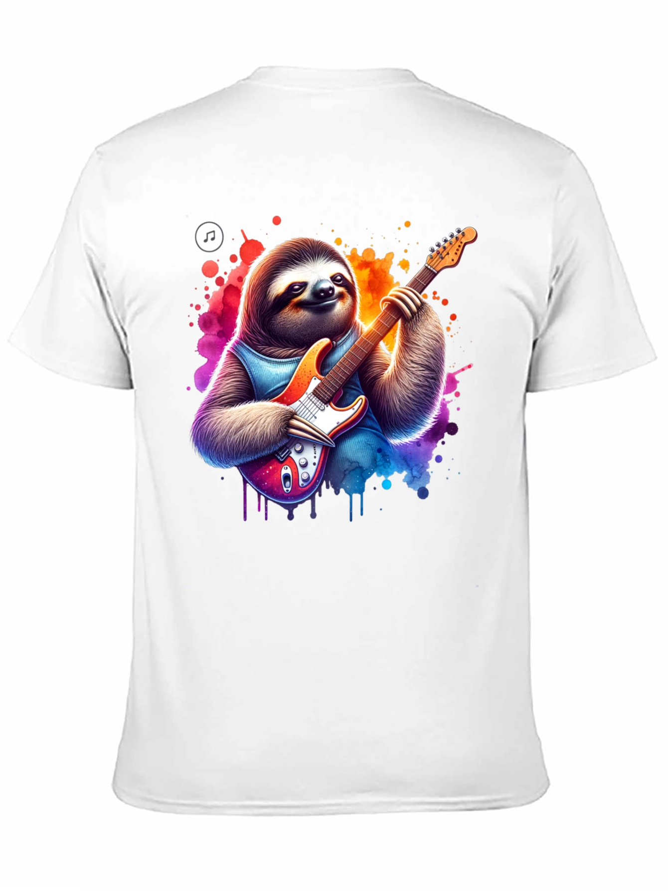 Sloth Guitarist Graphic Tee - Rock On!
