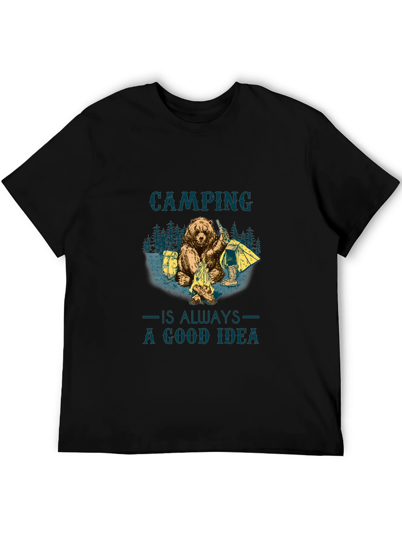 Camping Bear Graphic Tee - Adventure Ready
