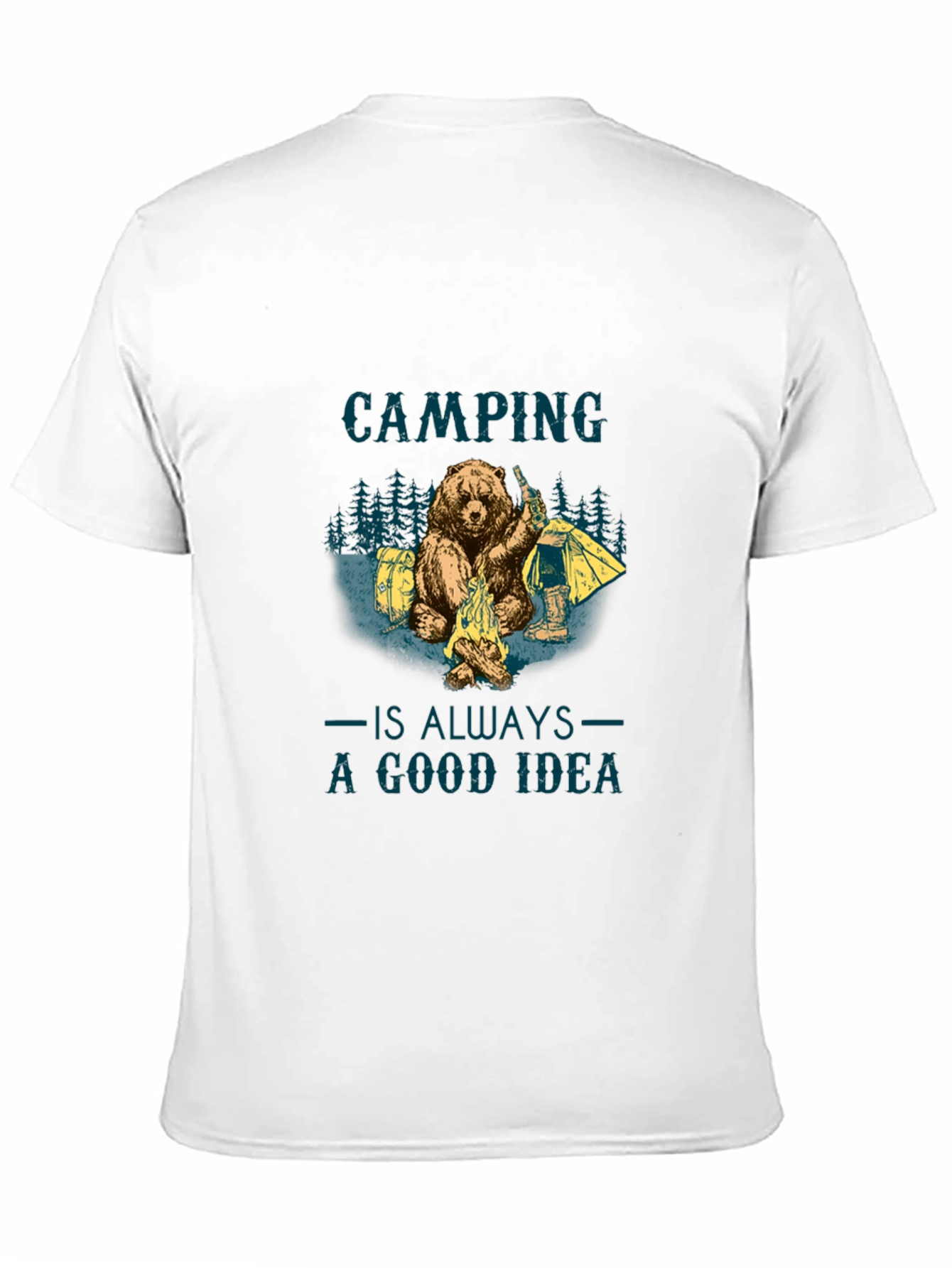 Camping Bear Graphic Tee - Adventure Ready