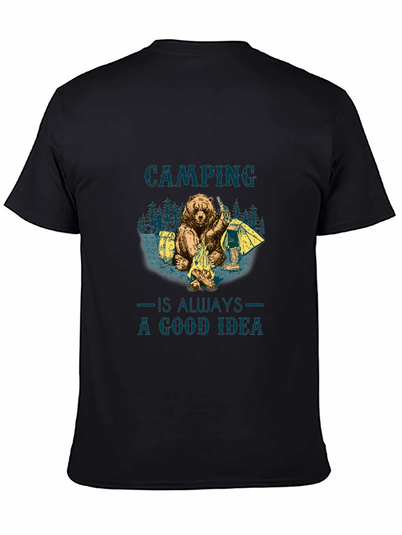 Camping Bear Graphic Tee - Adventure Ready