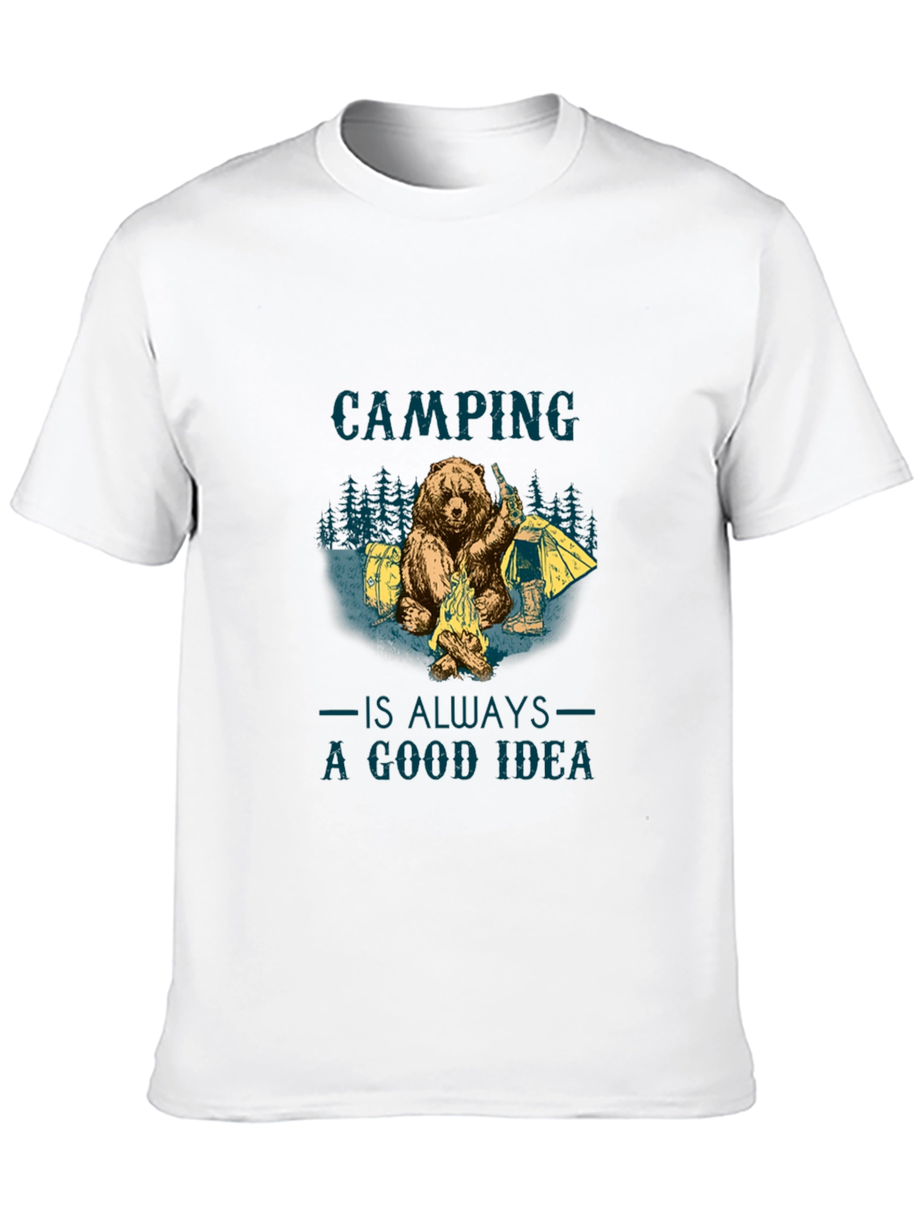 Camping Bear Graphic Tee - Adventure Ready