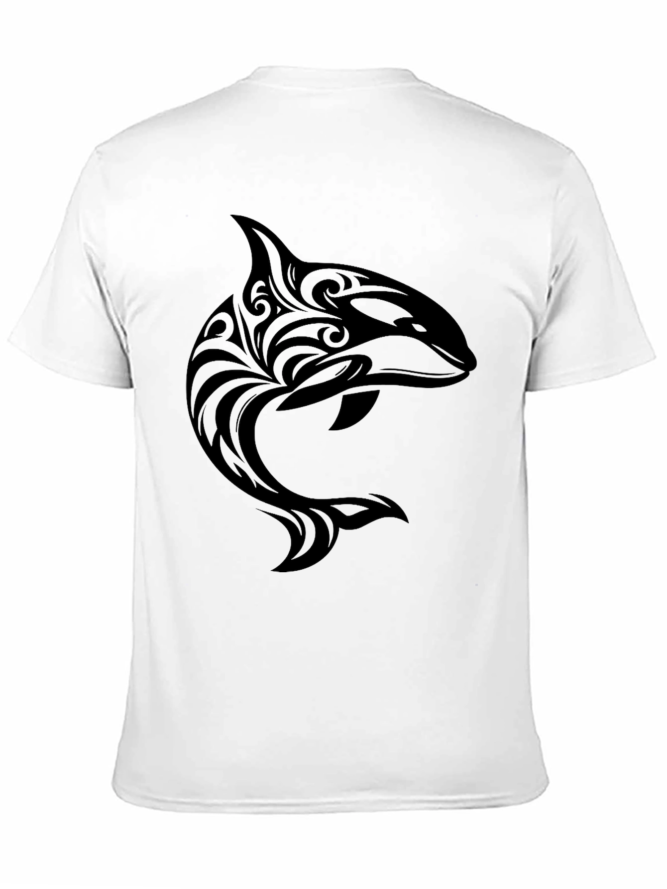 Tribal Orca Graphic Black T-Shirt