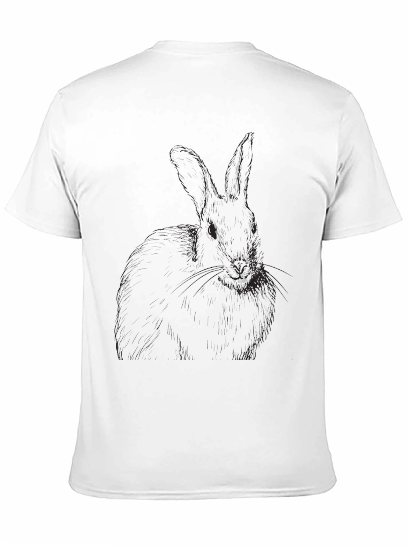 Mens Black Rabbit Graphic T-Shirt