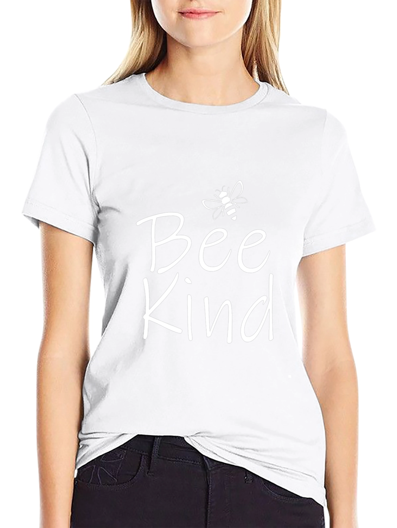 Bee Kind T-Shirt - Black Stylish Positive Message