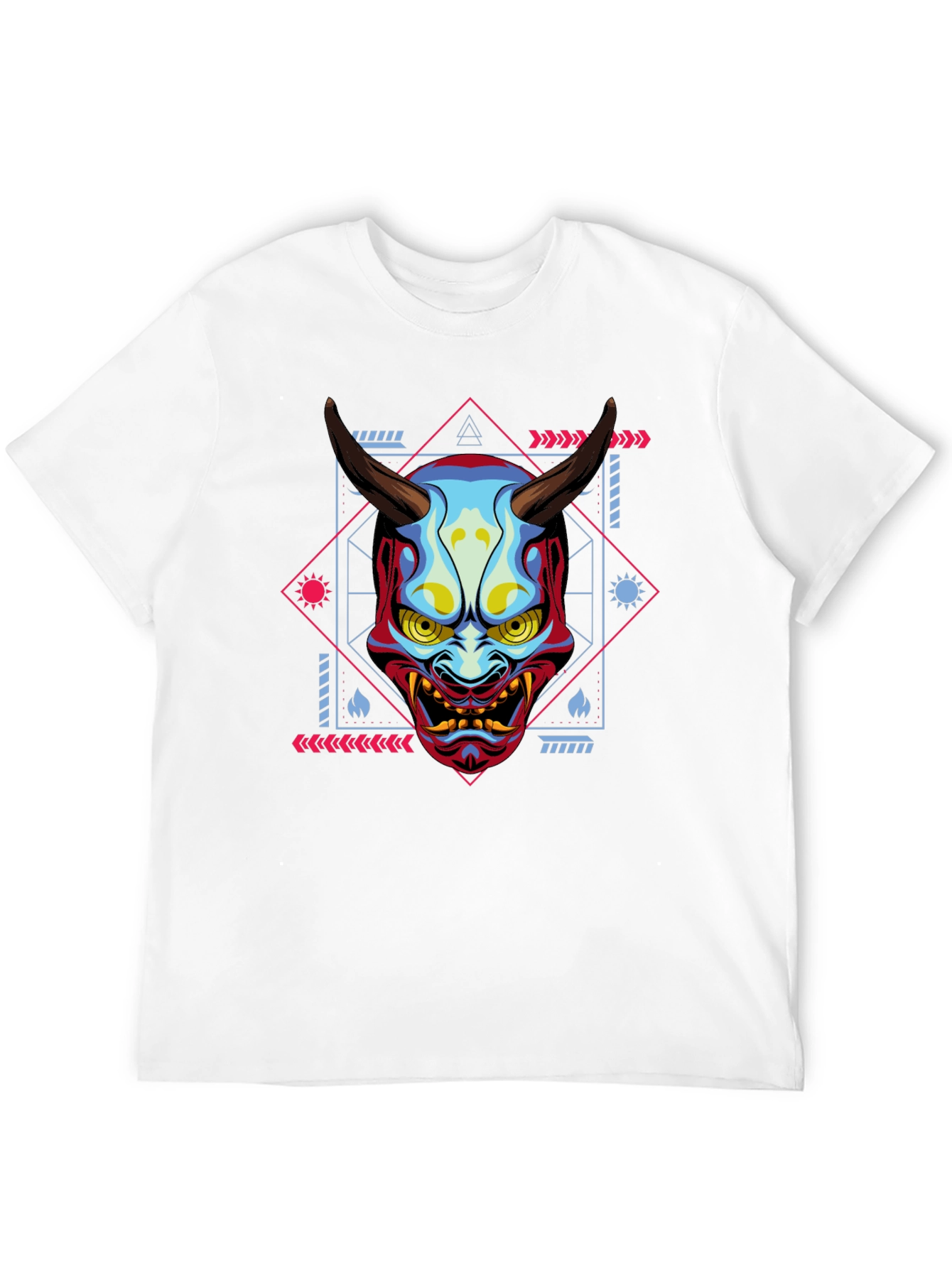 Japanese Oni Mask Graphic T-Shirt
