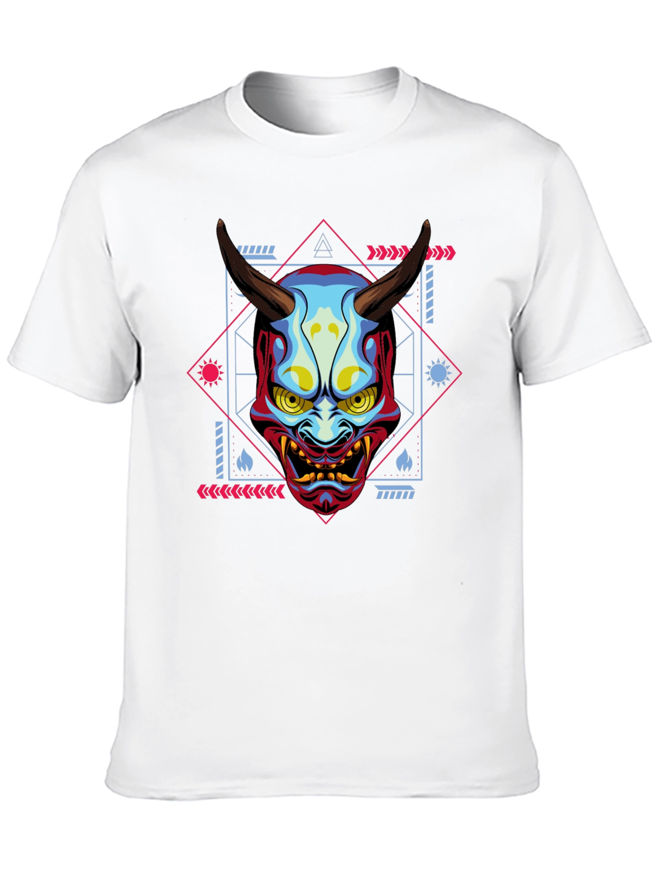 Japanese Oni Mask Graphic T-Shirt