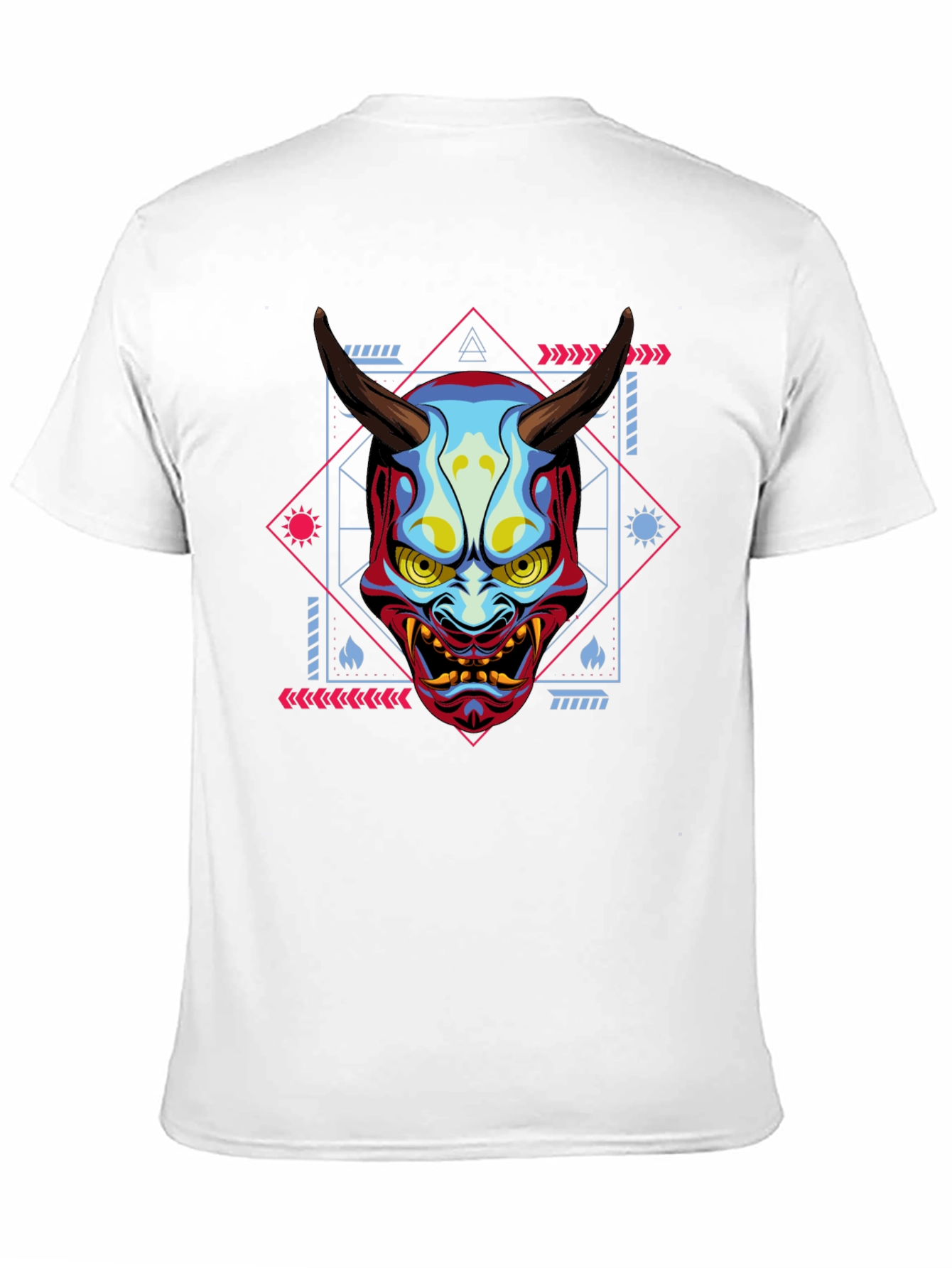 Japanese Oni Mask Graphic T-Shirt