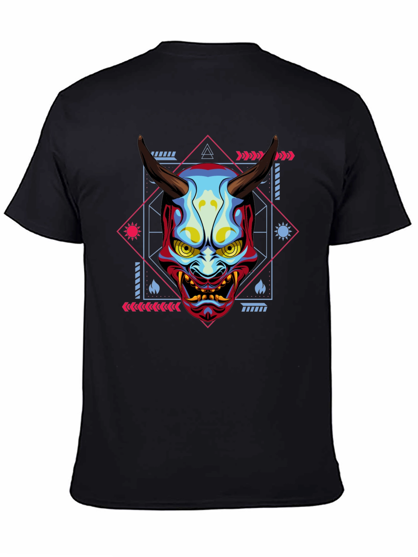 Japanese Oni Mask Graphic T-Shirt