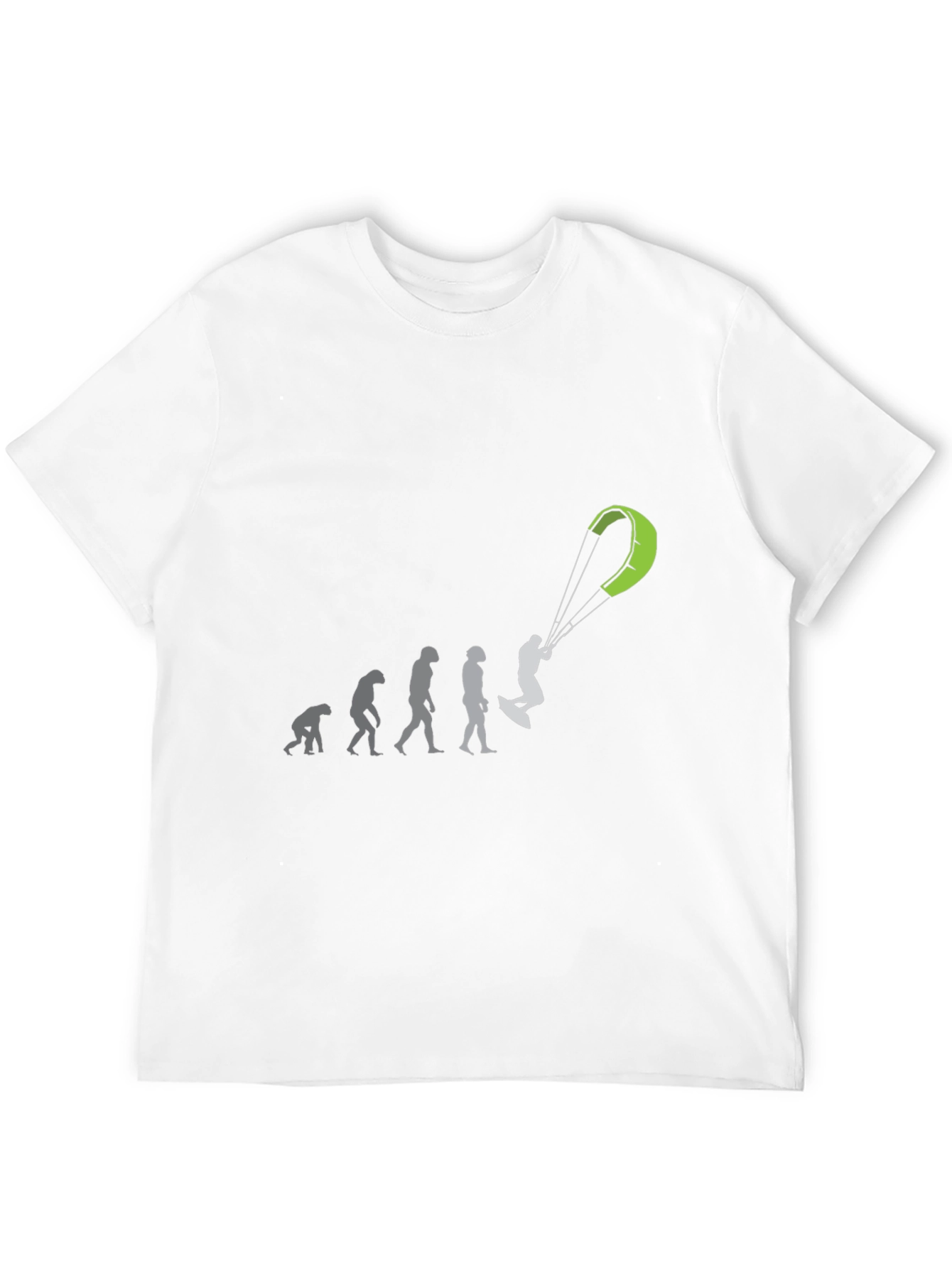 Evolution of Kitesurfing Black T-Shirt