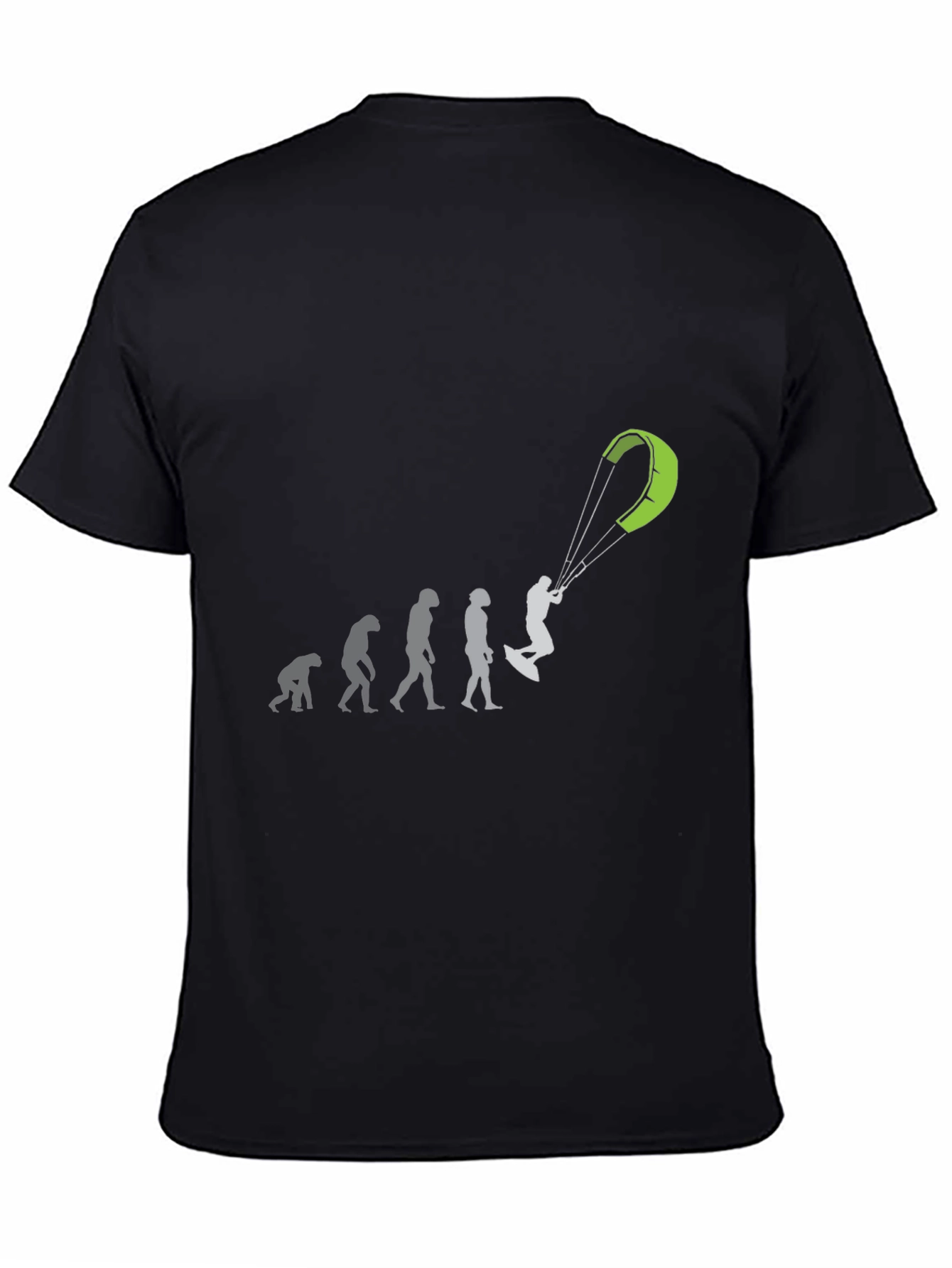 Evolution of Kitesurfing Black T-Shirt
