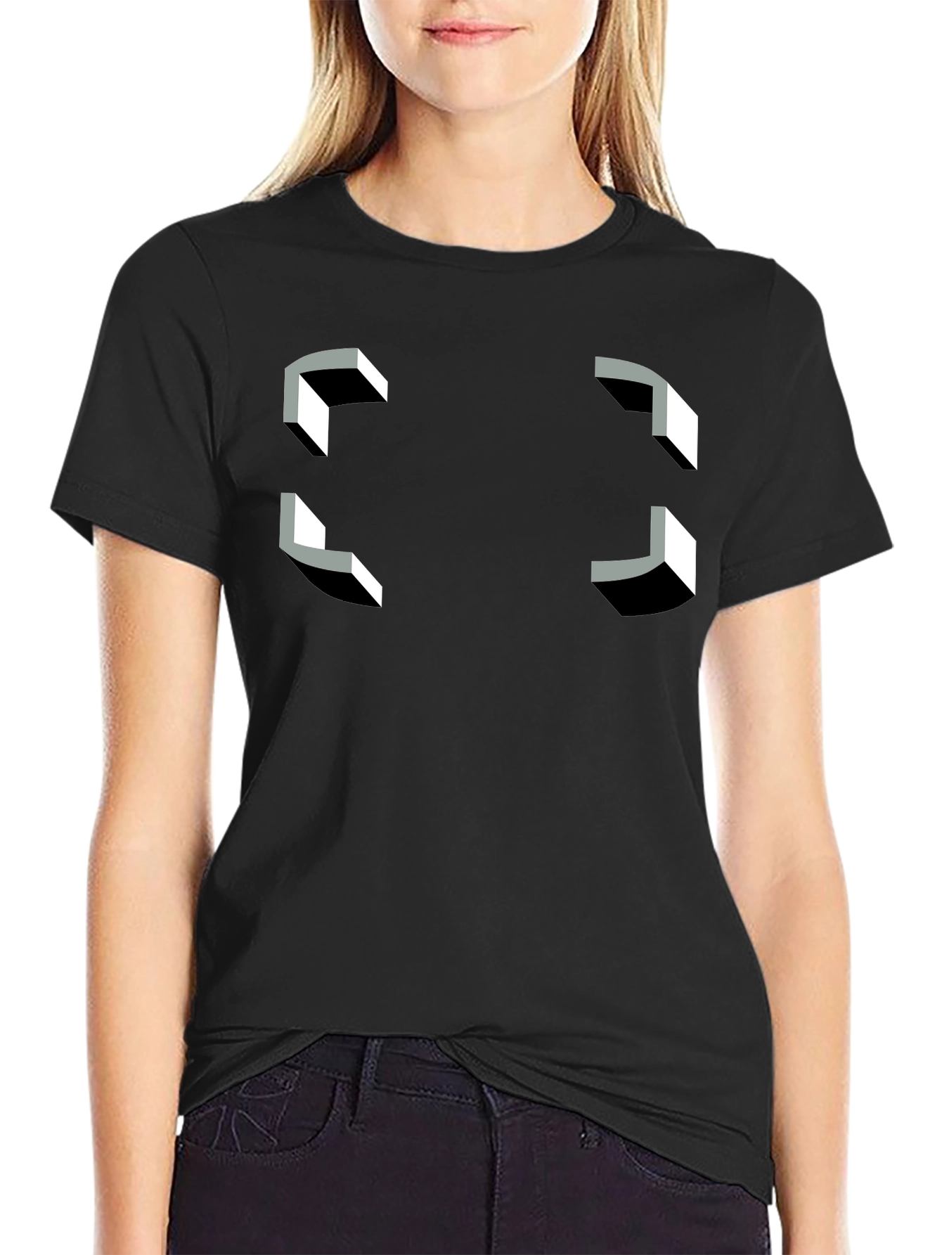 Optical Illusion T-Shirt - Geometric Perspective Tee