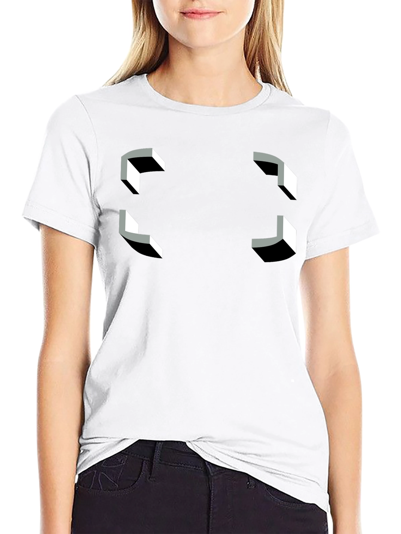 Optical Illusion T-Shirt - Geometric Perspective Tee