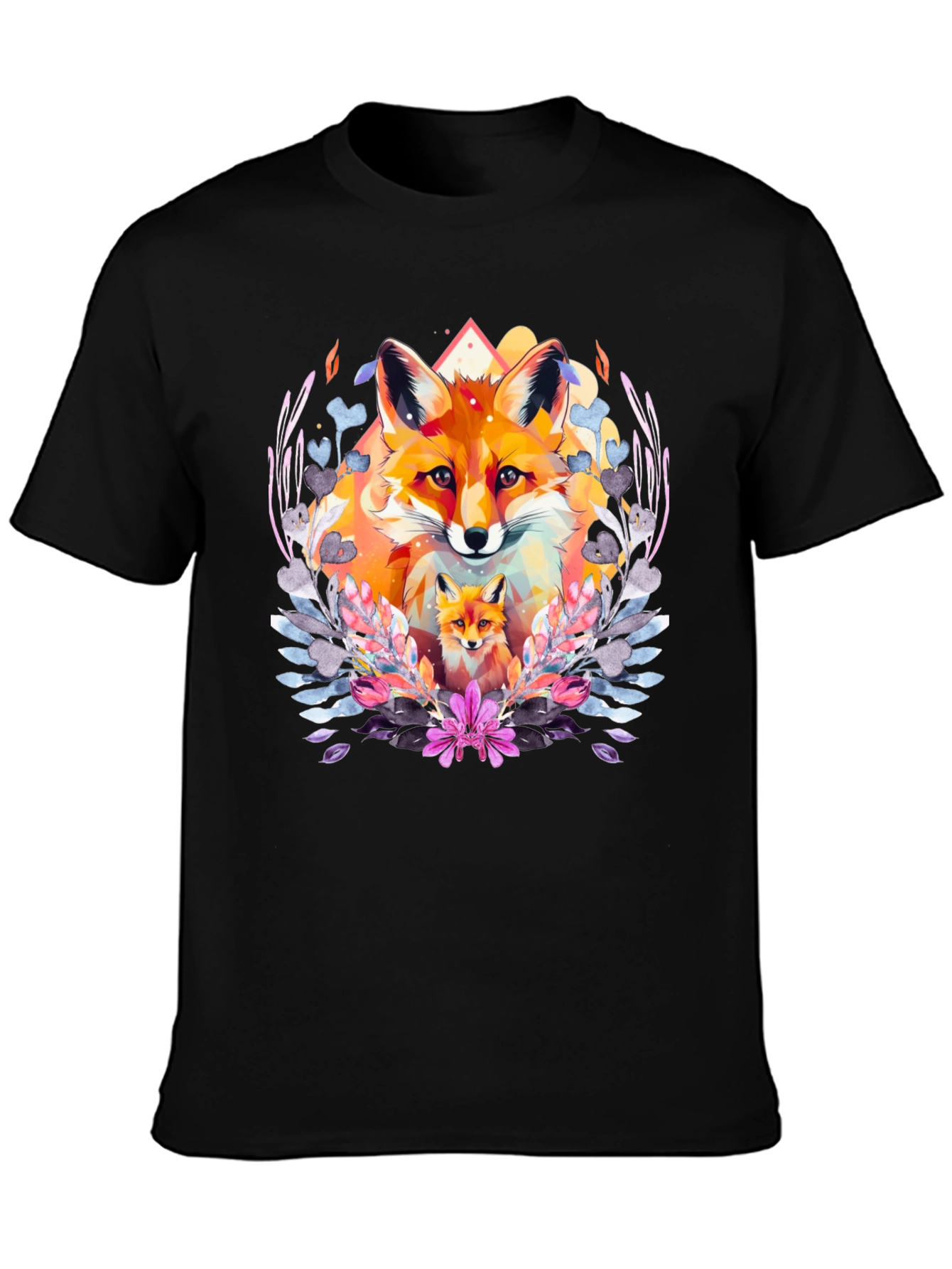 Fox Graphic Print T-Shirt - Stylish Animal Design