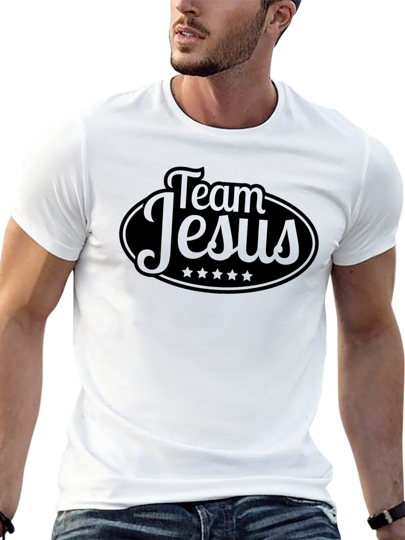 Team Jesus Black Graphic Tee