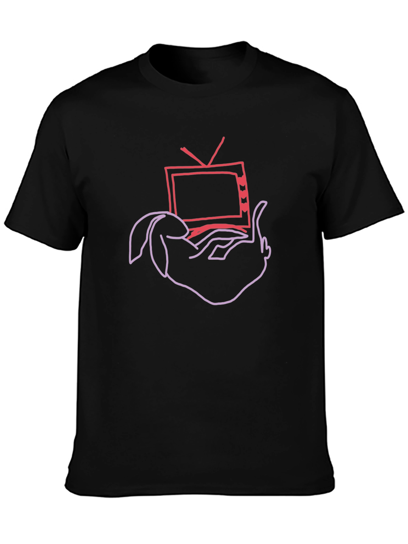 Bunny Watching TV Graphic Tee