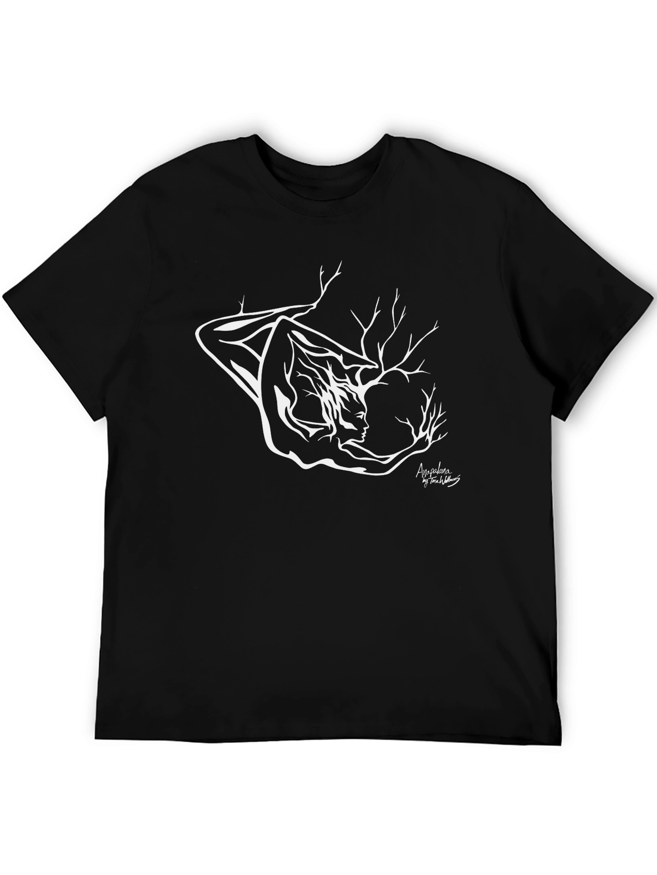 Arboreal Woman Tee - Black Graphic T-Shirt