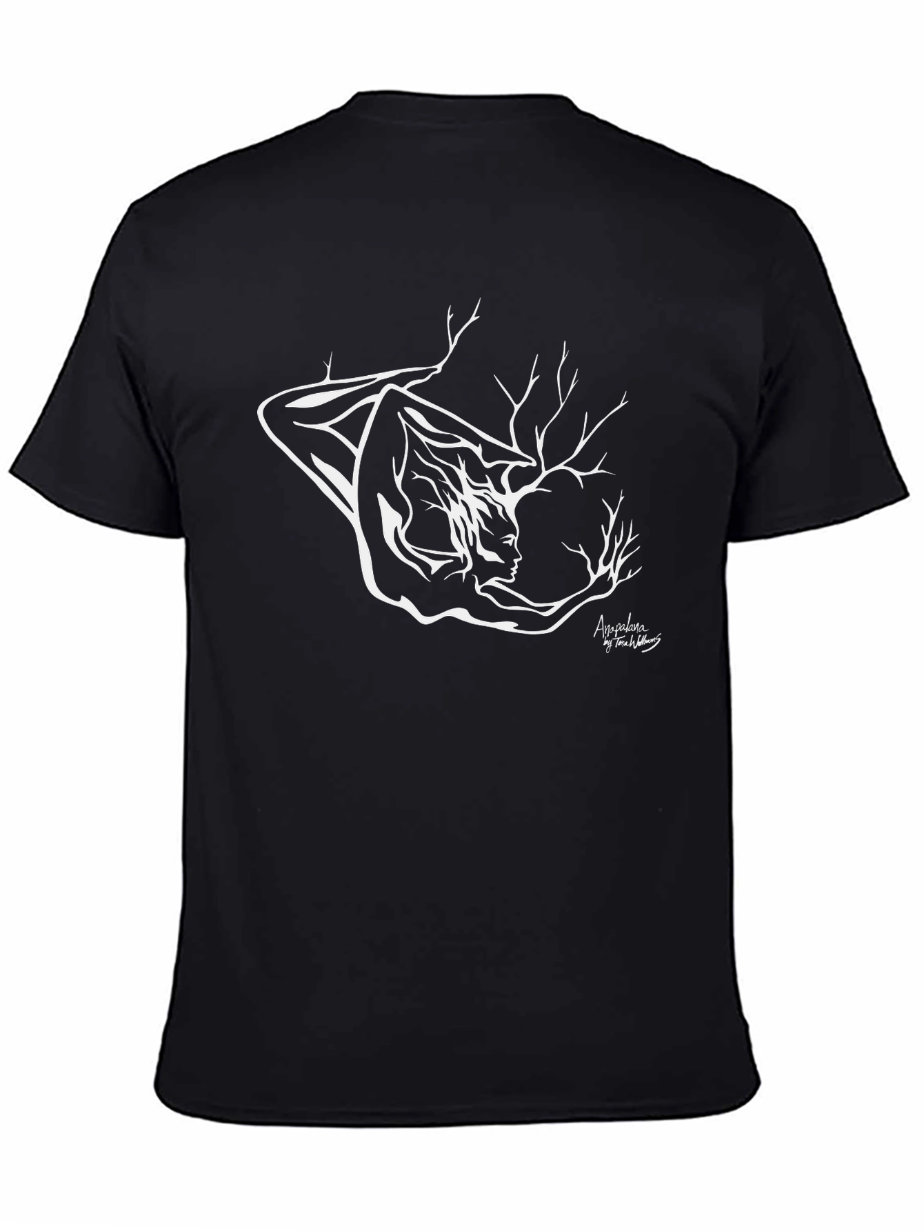 Arboreal Woman Tee - Black Graphic T-Shirt