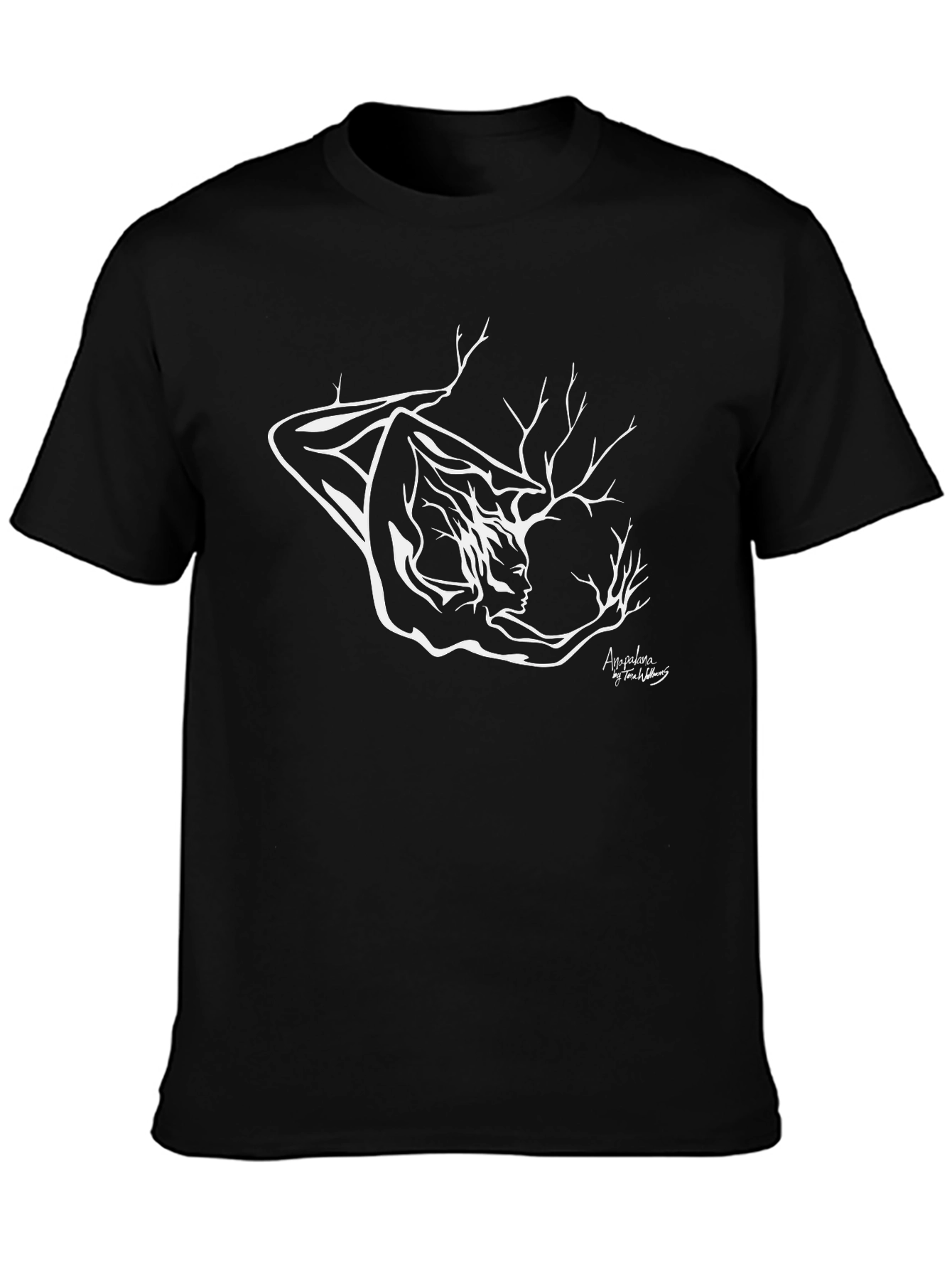 Arboreal Woman Tee - Black Graphic T-Shirt