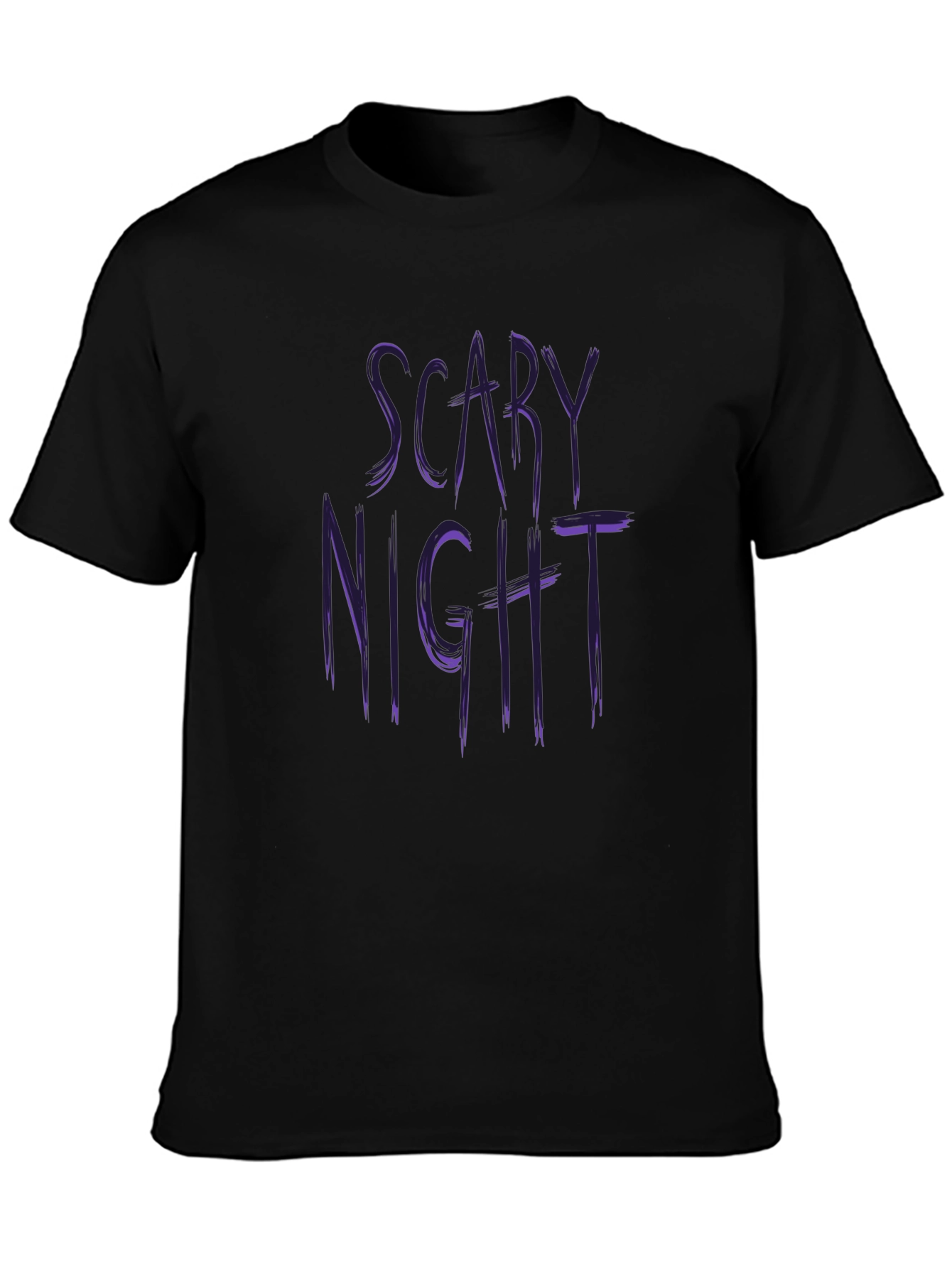 Scary Night Black Graphic Tee