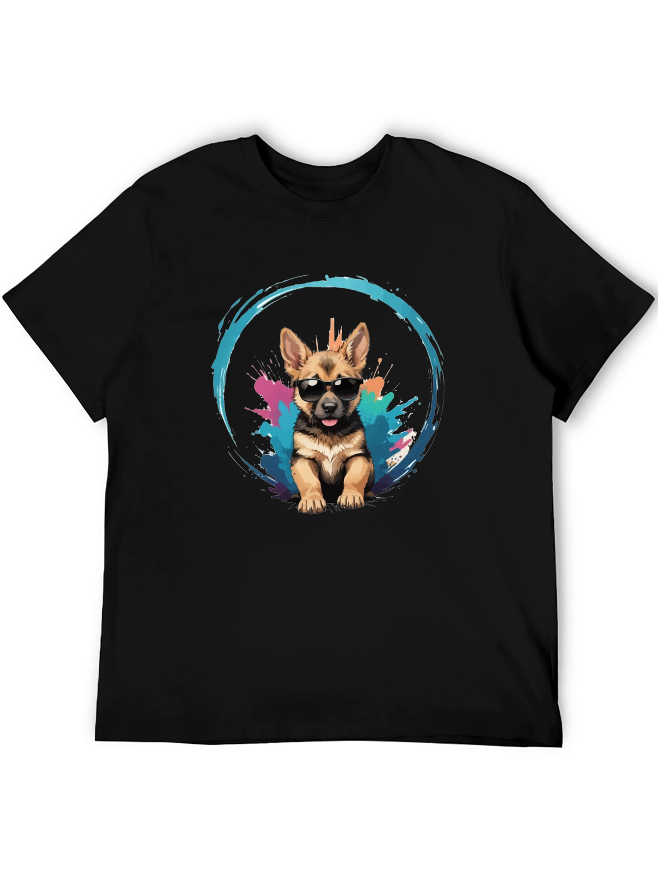 Cool Pup Tee - German Shepherd with Sunglasses