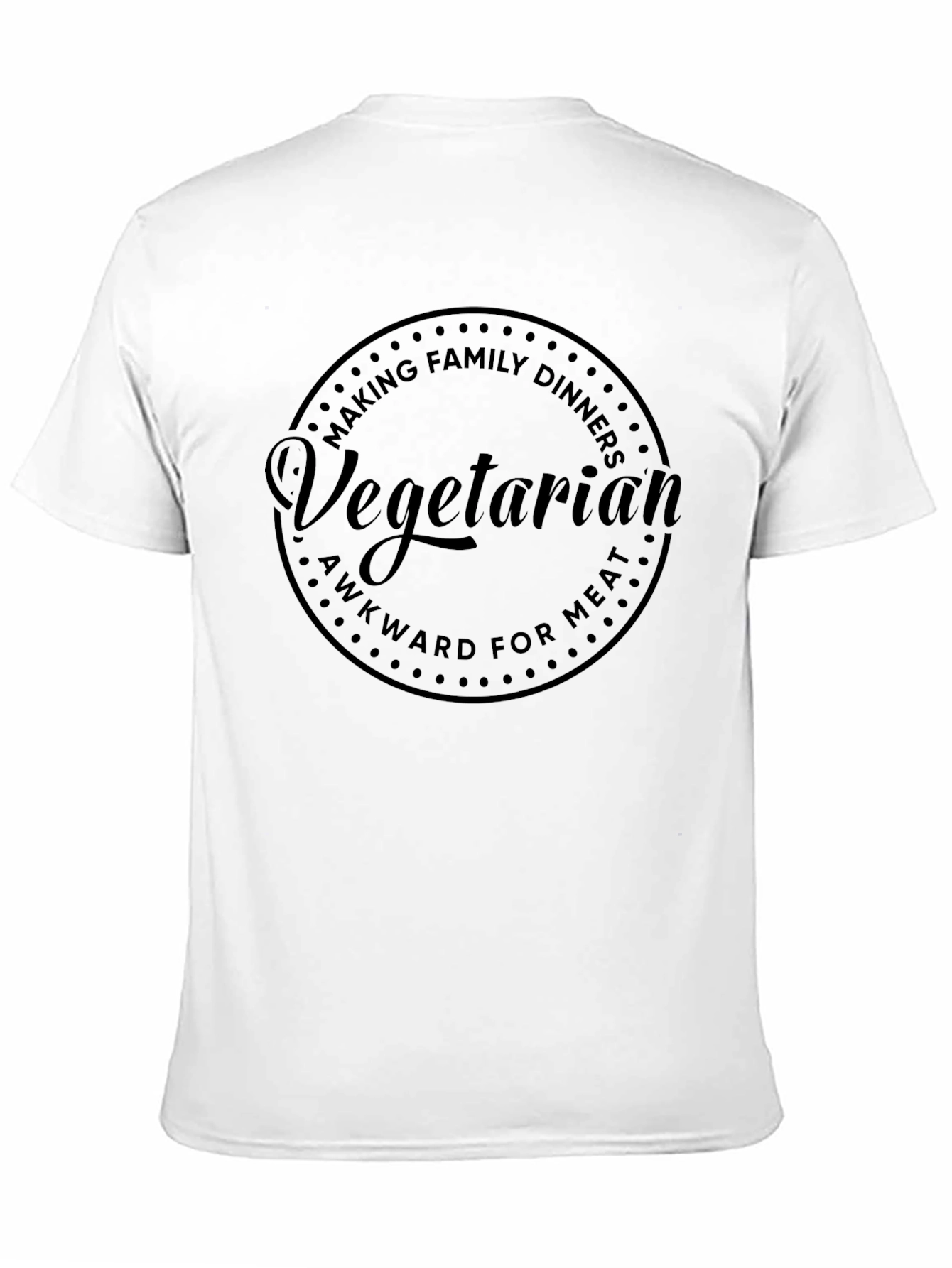 Vegetarian Awkward For Meat Black Graphic Tee