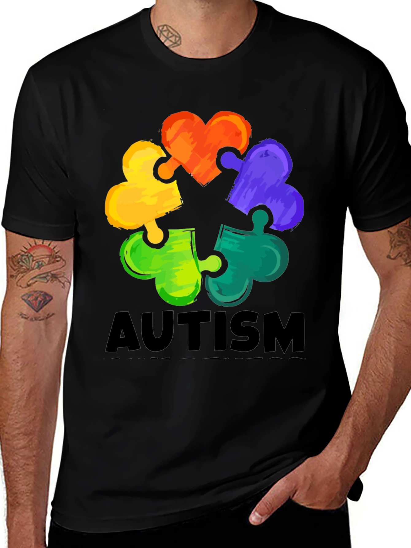 Autism Awareness Puzzle Heart T-Shirt