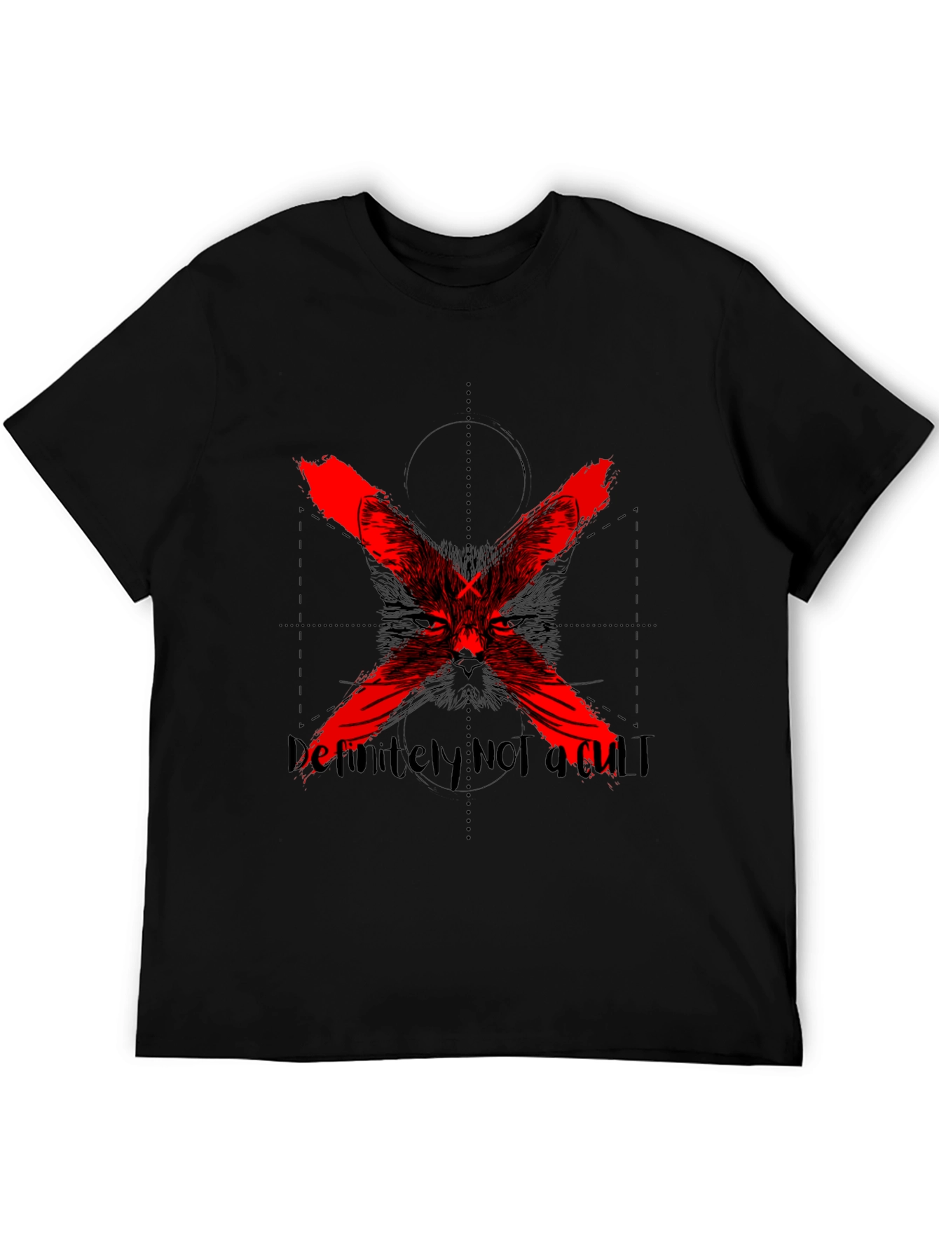 Definitely Not a Cult Black Graphic Tee
