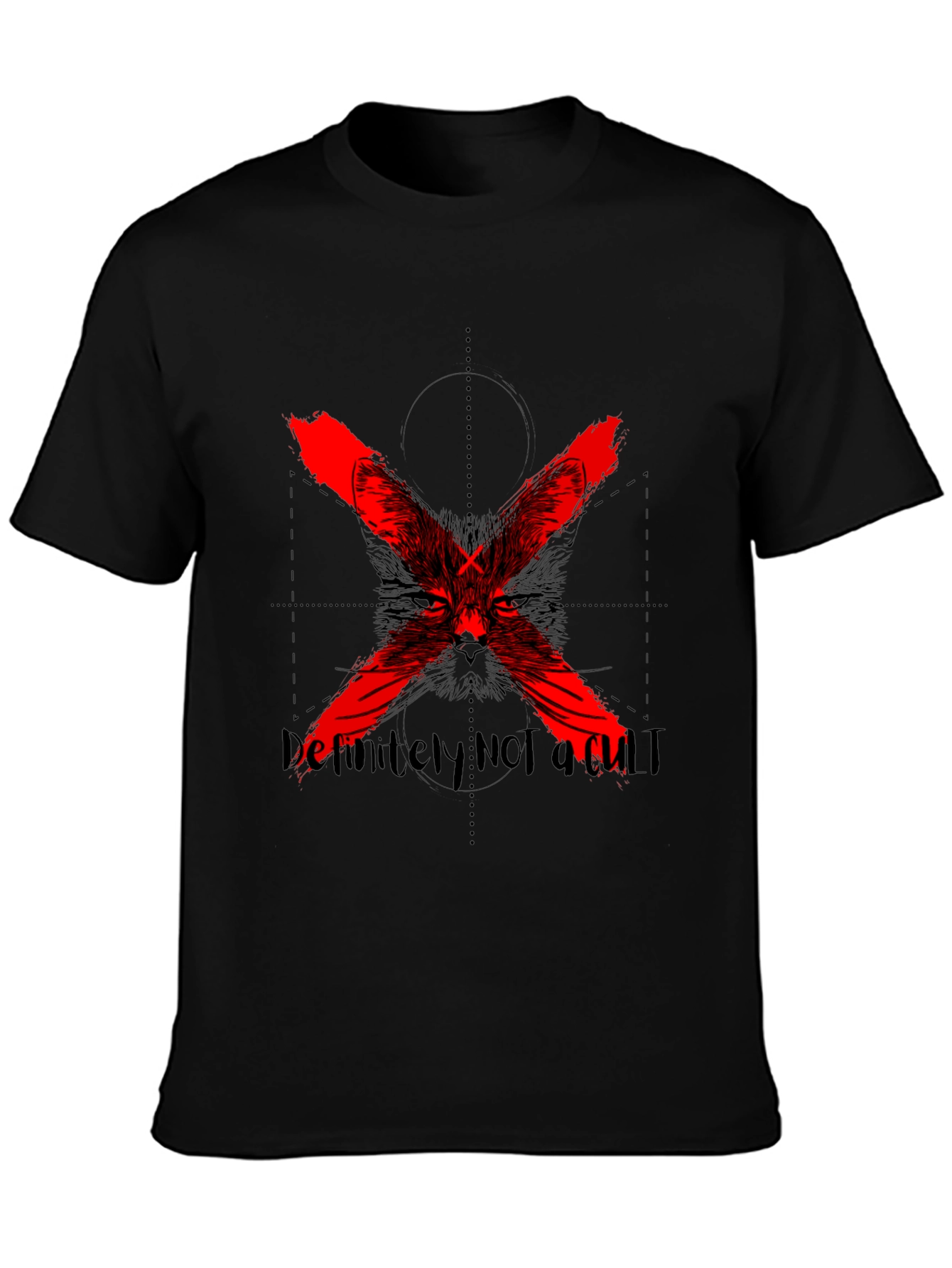 Definitely Not a Cult Black Graphic Tee