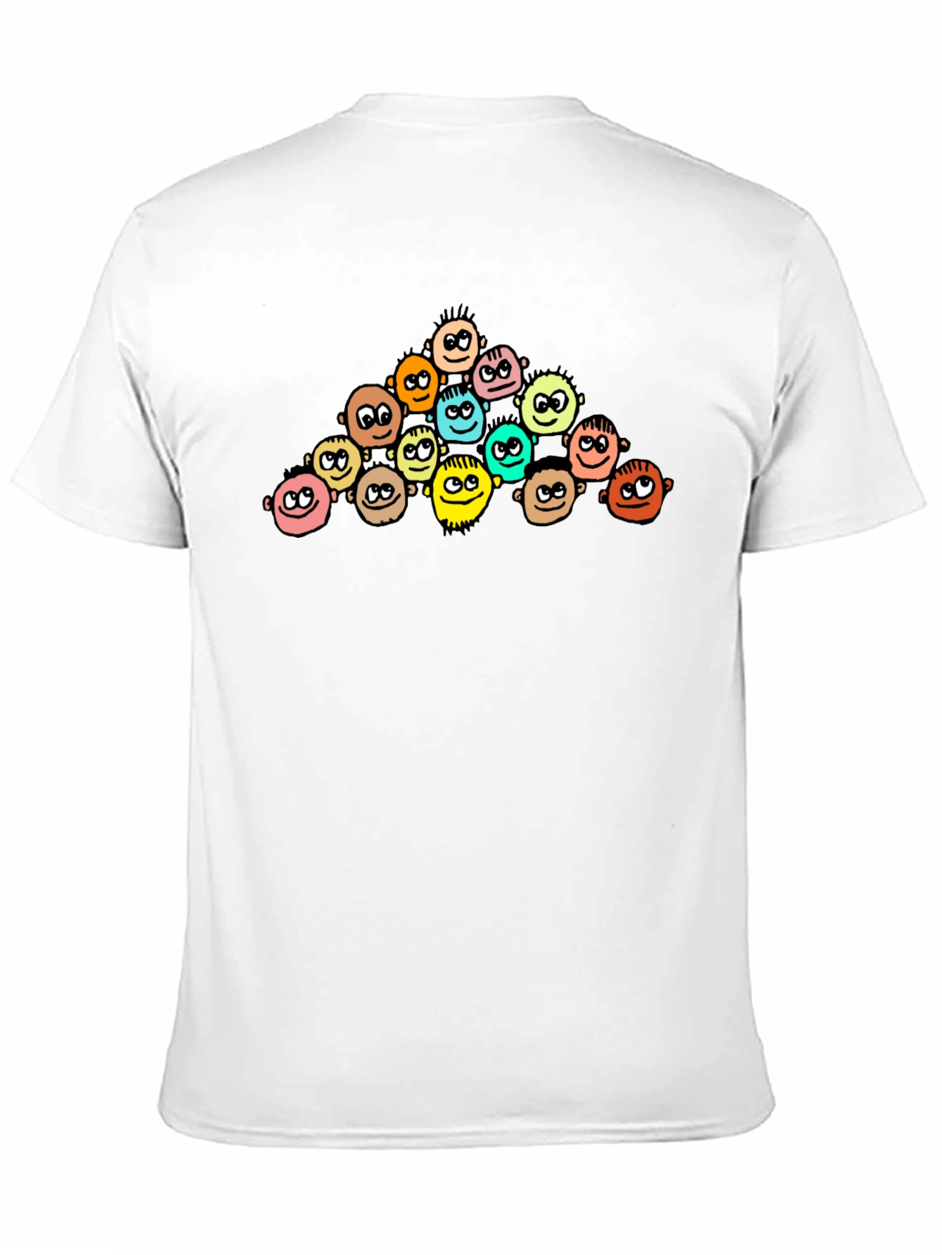 Cartoon Crowd Black T-Shirt