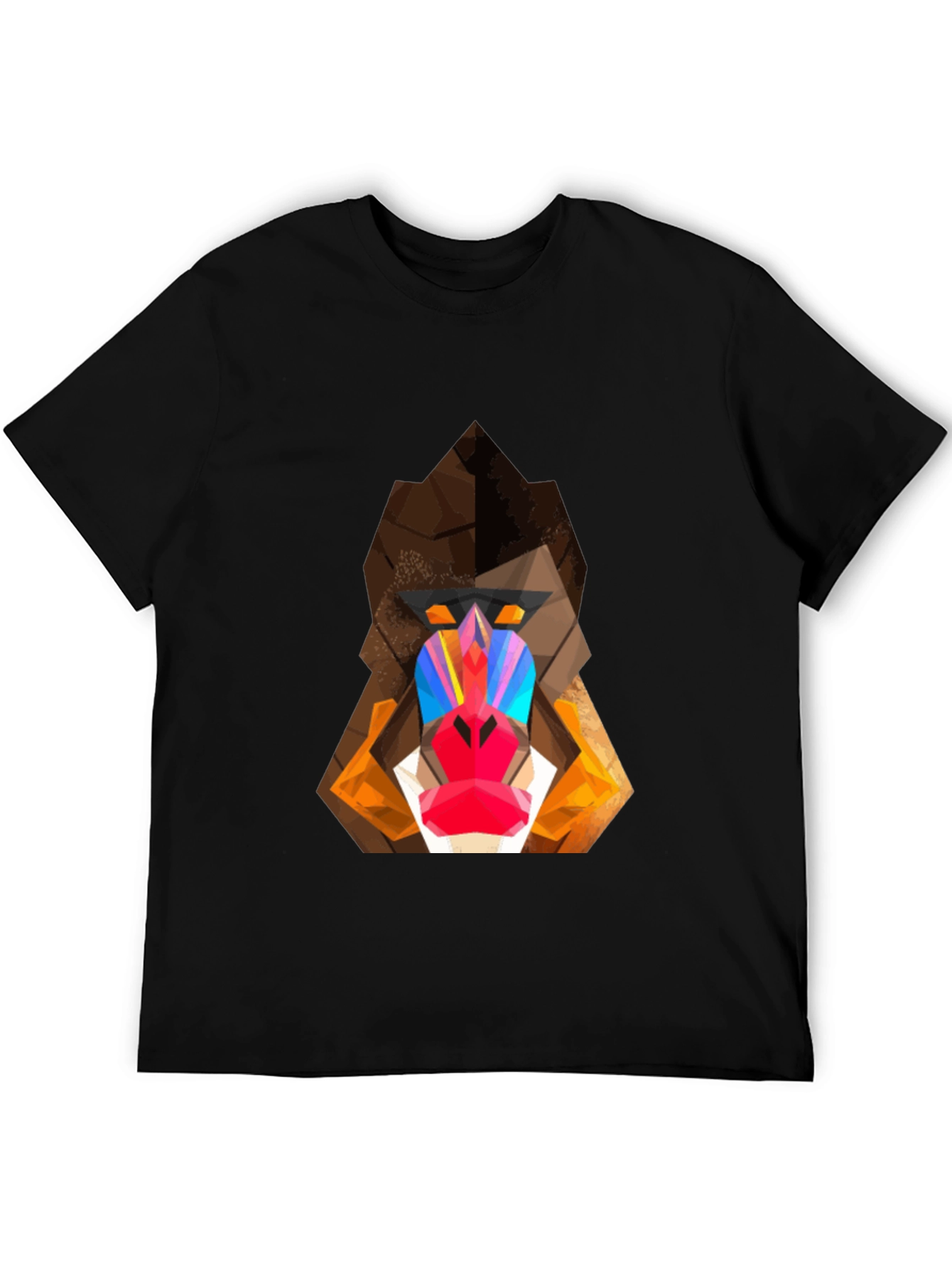 Geometric Mandrill Graphic Tee - Bold & Unique