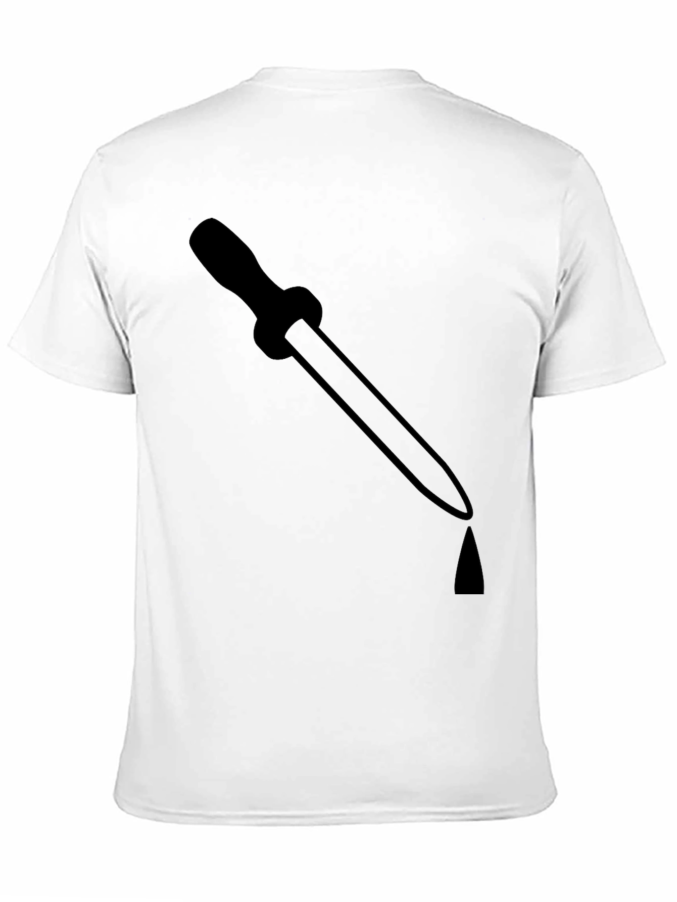 Mens Black T-Shirt with Pipette Graphic