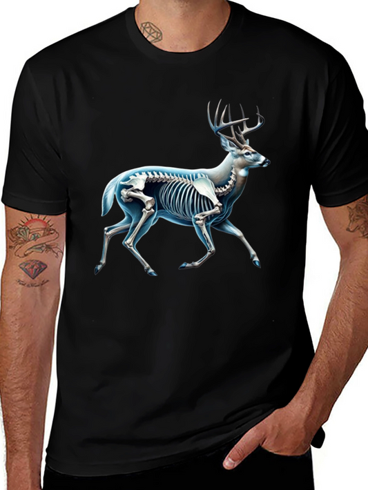 Deer Skeleton Graphic Tee